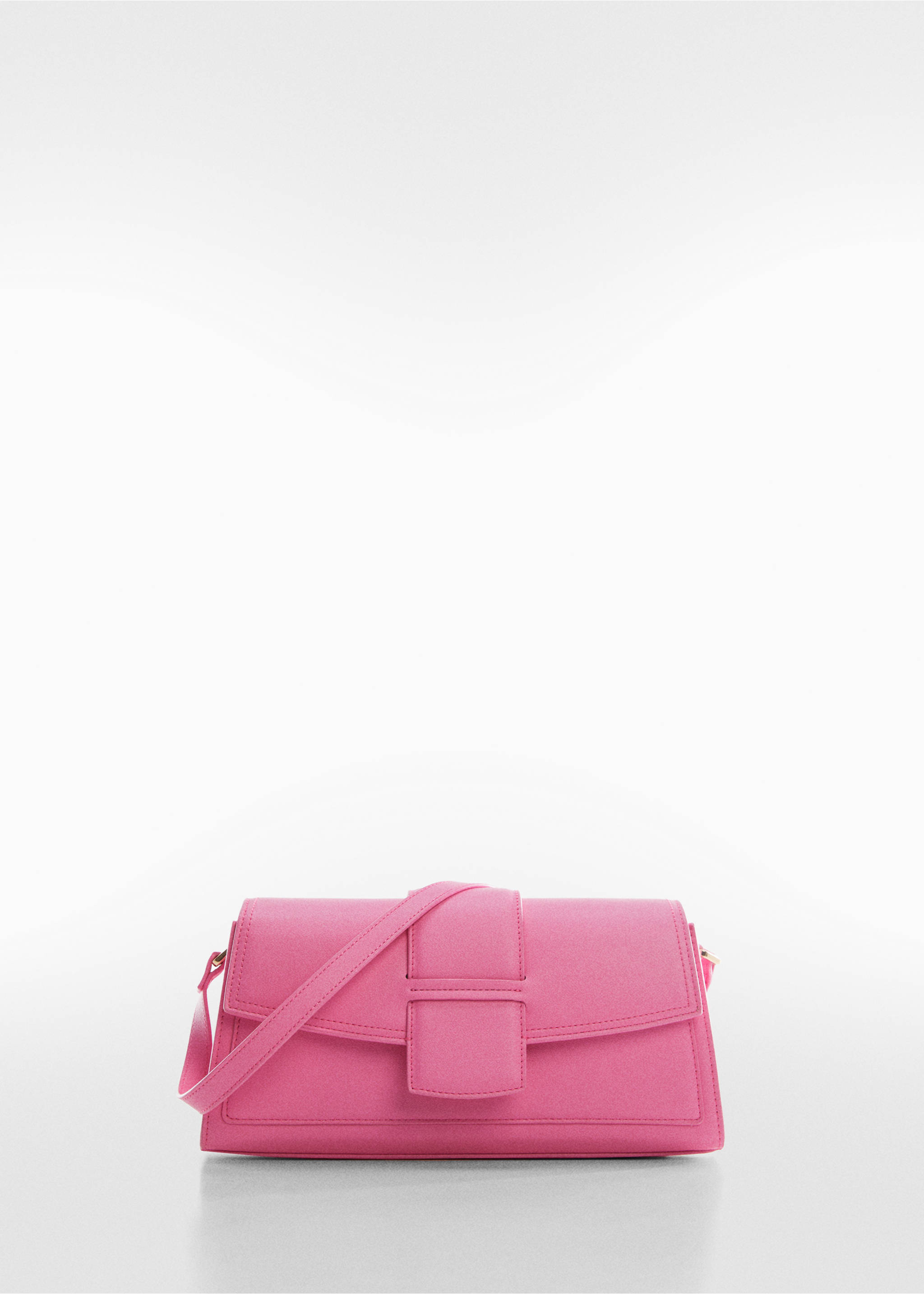 Rectangular bag with flap - Article without model, Bubblegum Pink. Ref: 57000180-00.