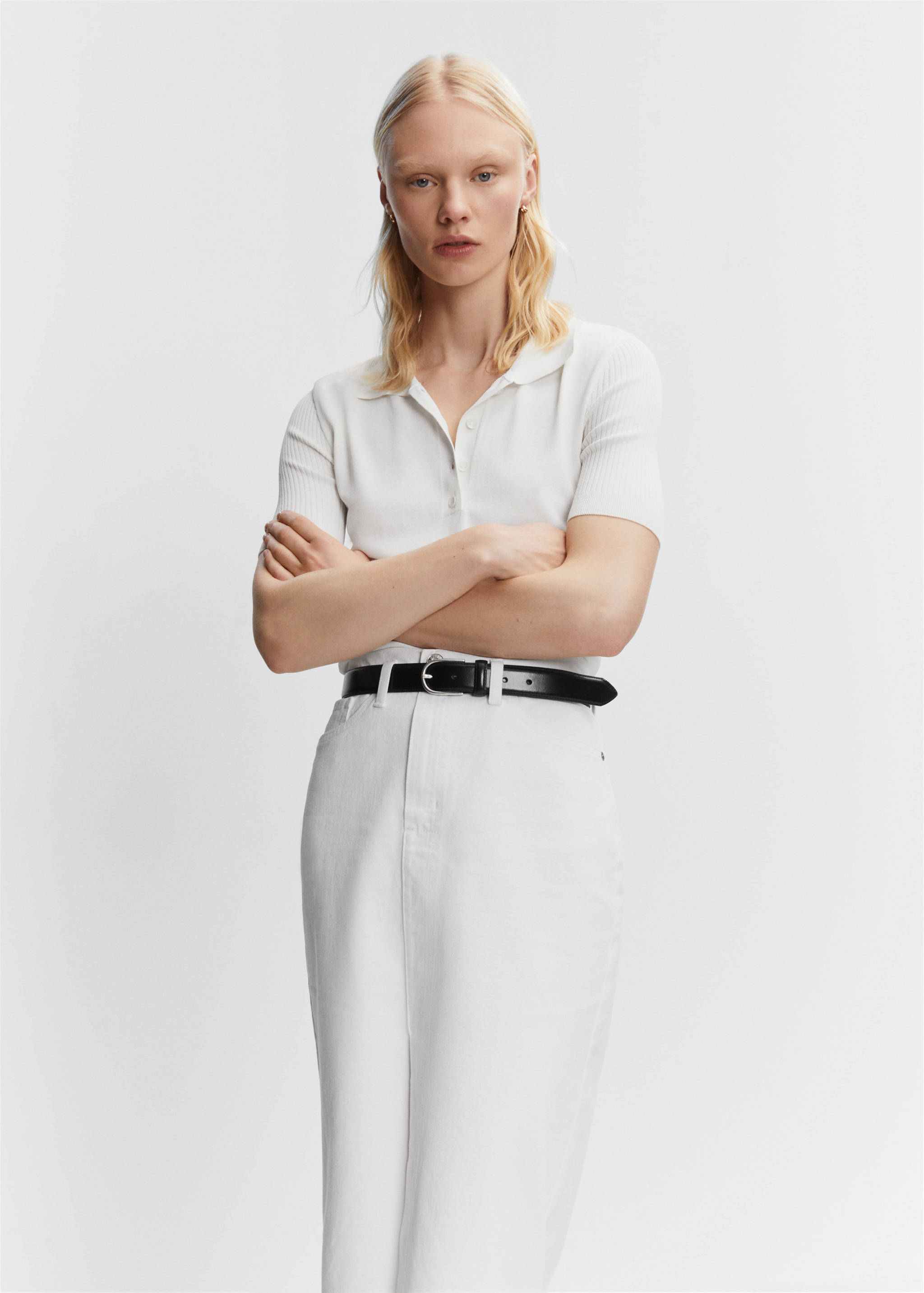 Denim midi-skirt - Details of the article 2