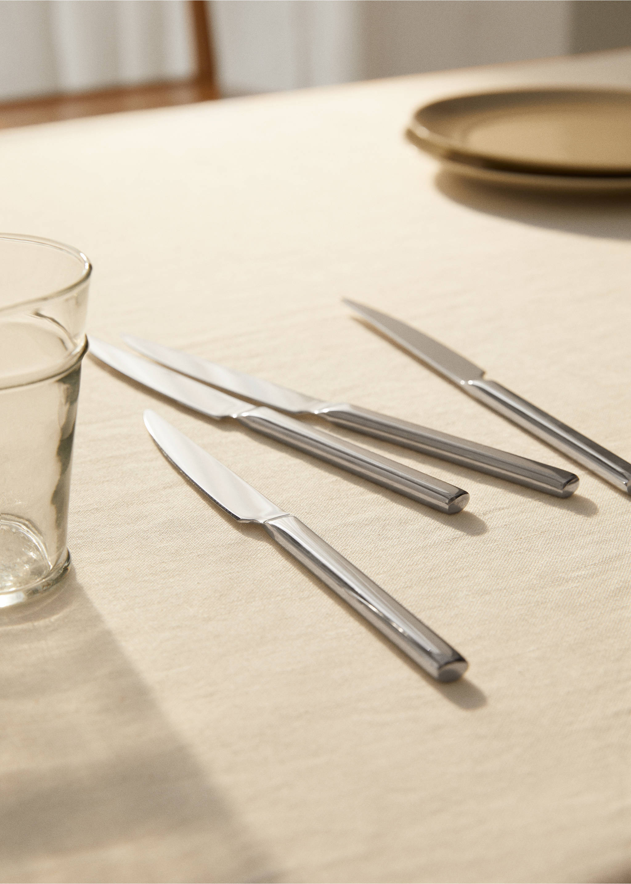 Souprava 4 nožů 100% ocel - Celkový náhled, Stříbrná. Ref: 57000188-00.