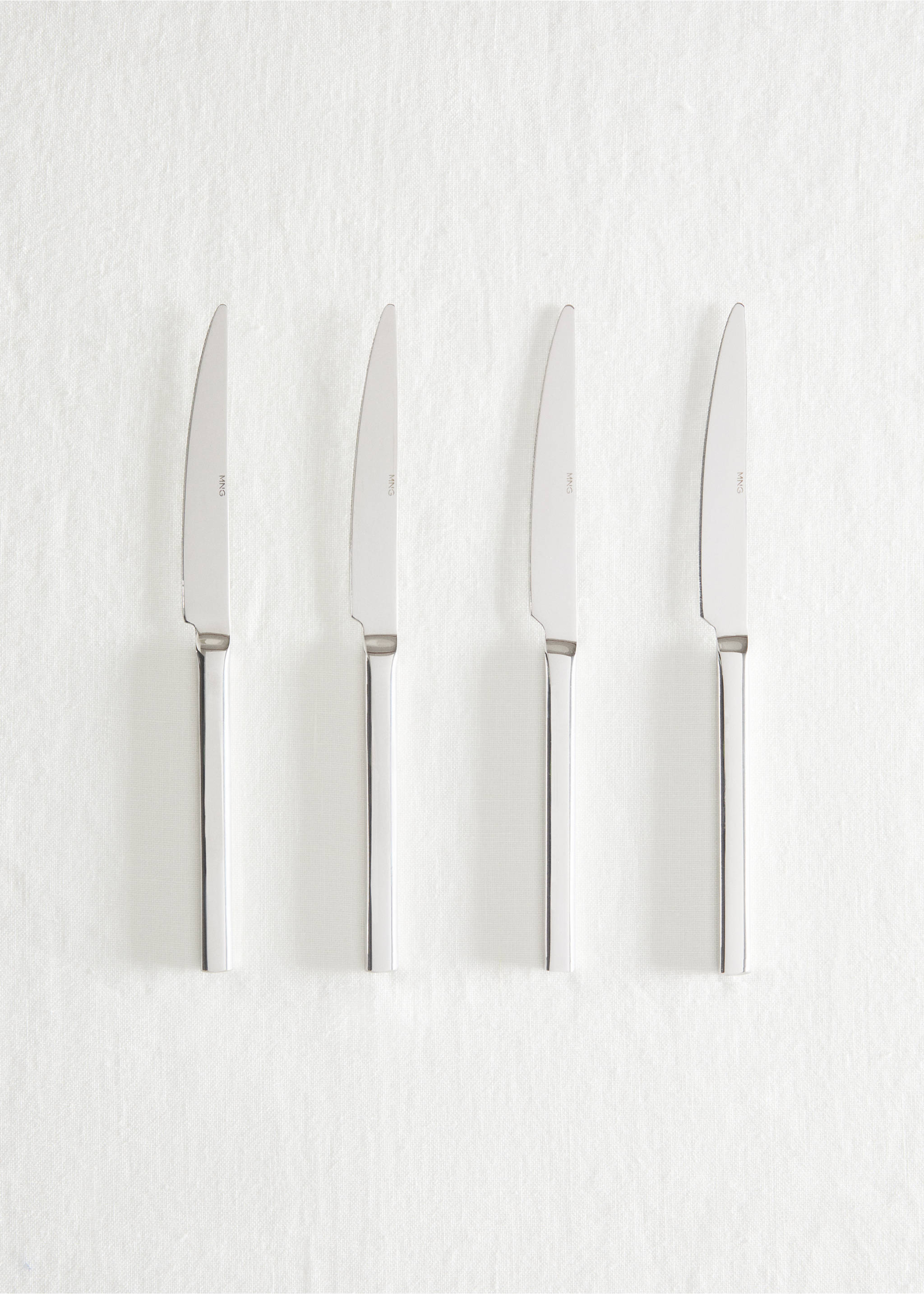 Souprava 4 nožů 100% ocel - Detail zboží 7, Stříbrná. Ref: 57000188-00.