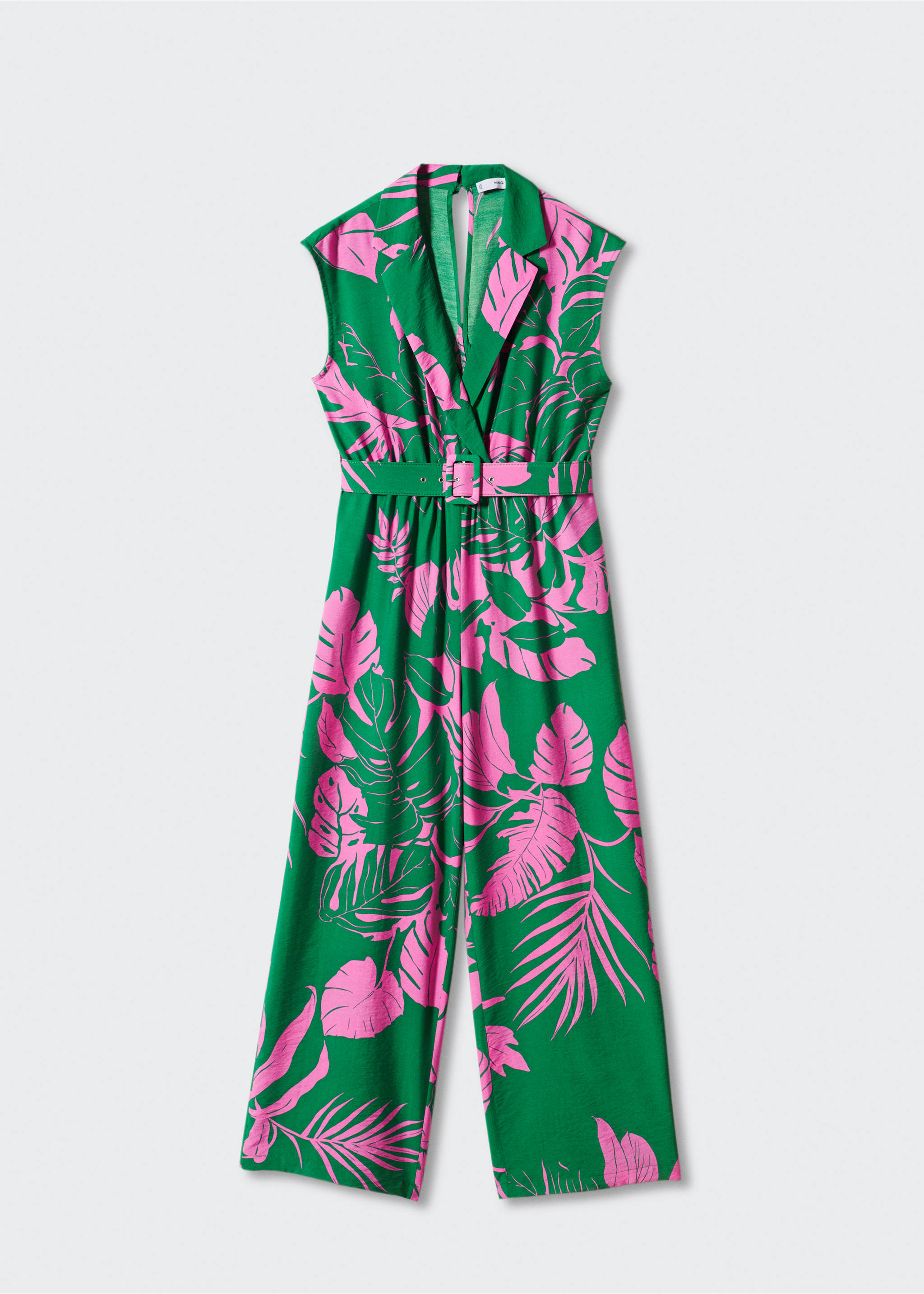 Belt printed jumpsuit - Article without model, Green. Ref: 57000206-00.
