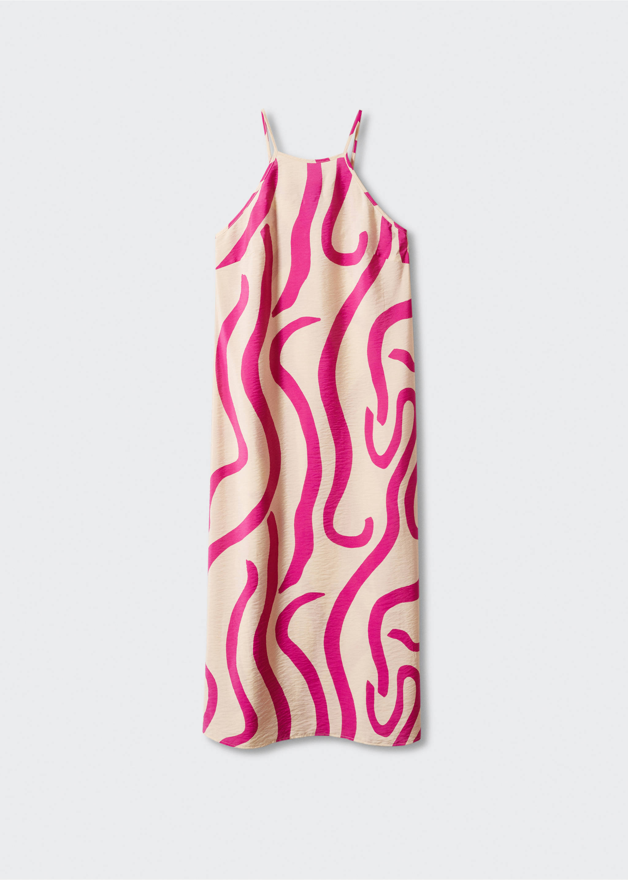 Printed cut-out detail dress - Article without model, Fuchsia. Ref: 57000225-00.