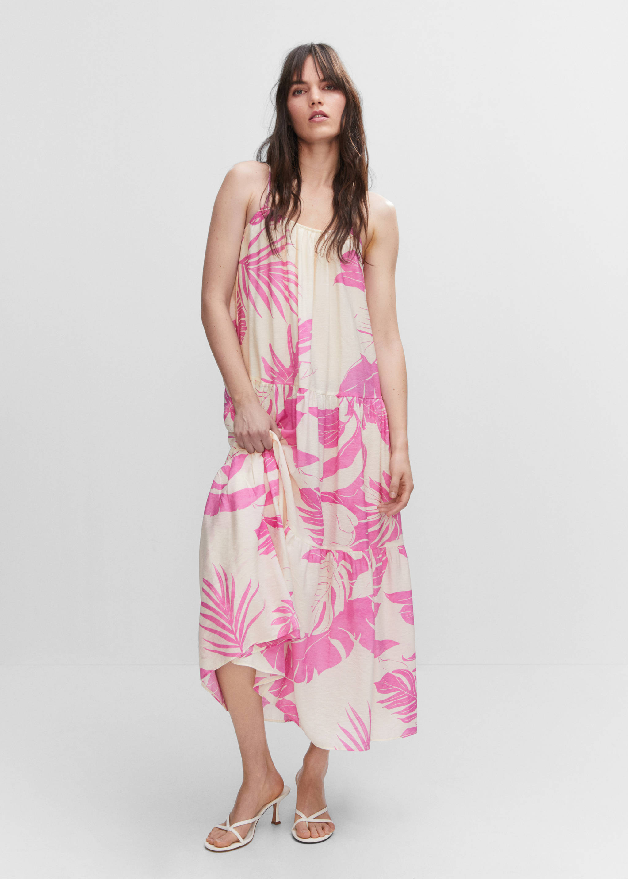 Long printed dress - General plane