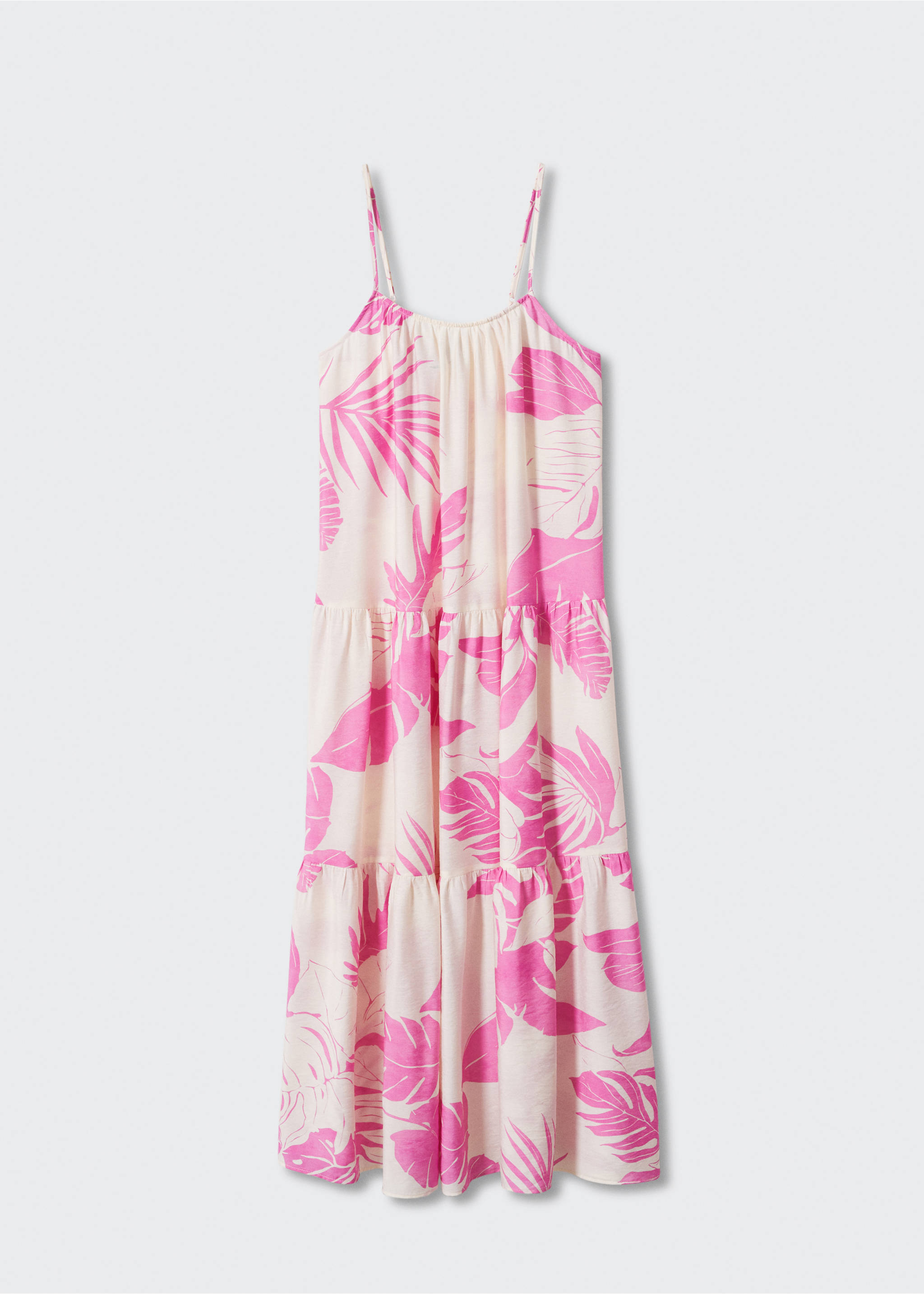 Long printed dress - Article without model, Pink. Ref: 57000249-00.
