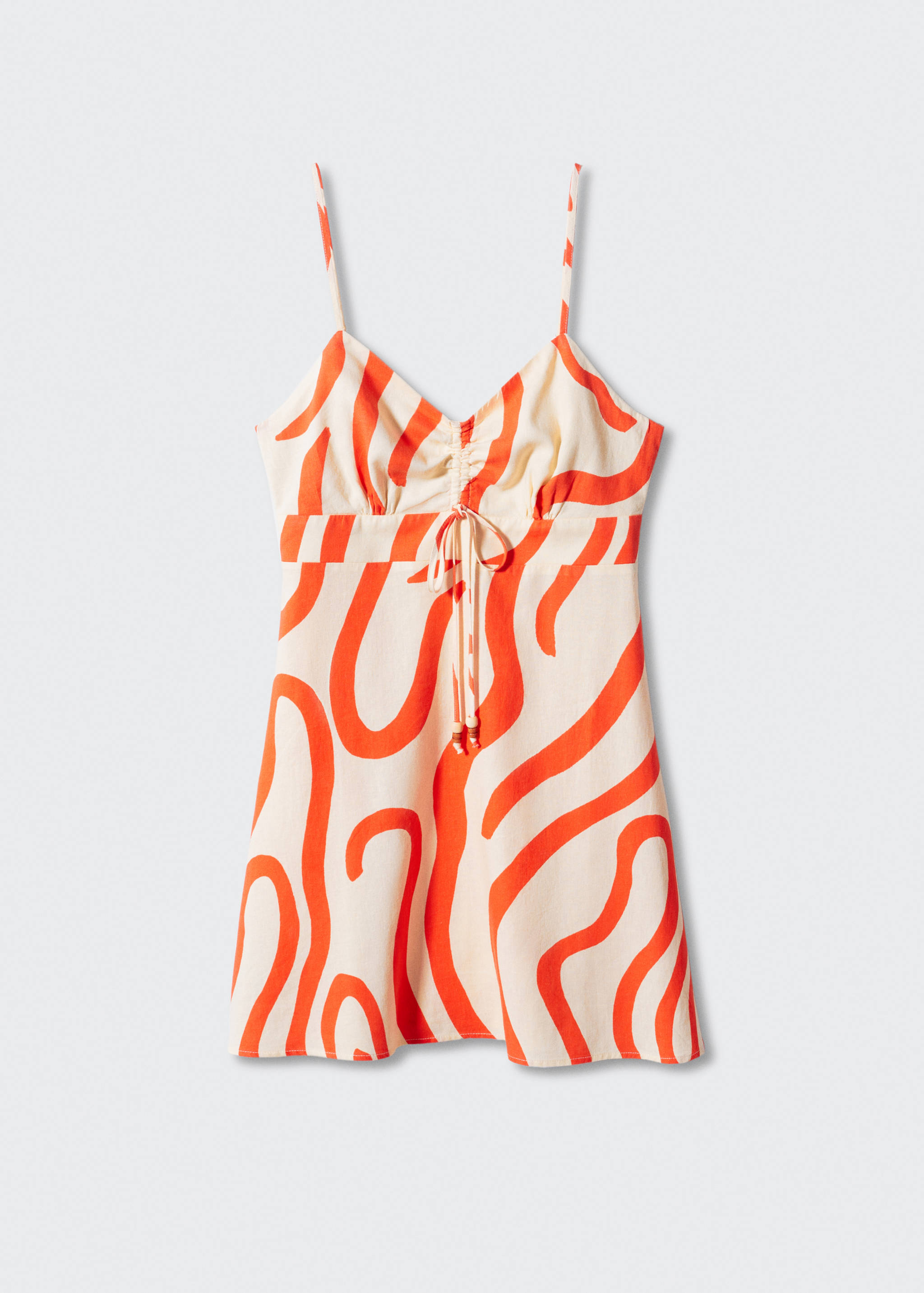 Floral print linen-blend dress - Article without model