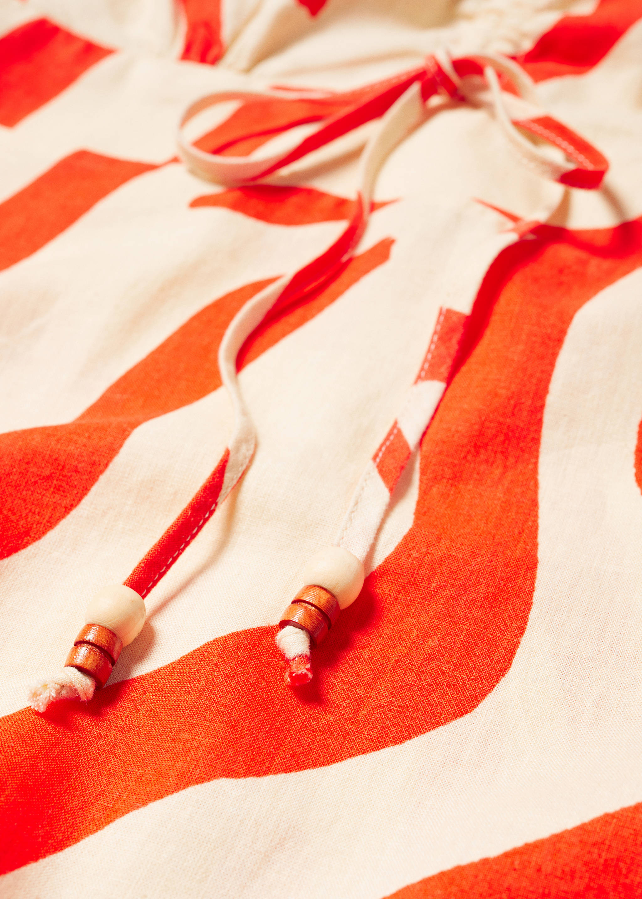 Floral print linen-blend dress - Details of the article 8