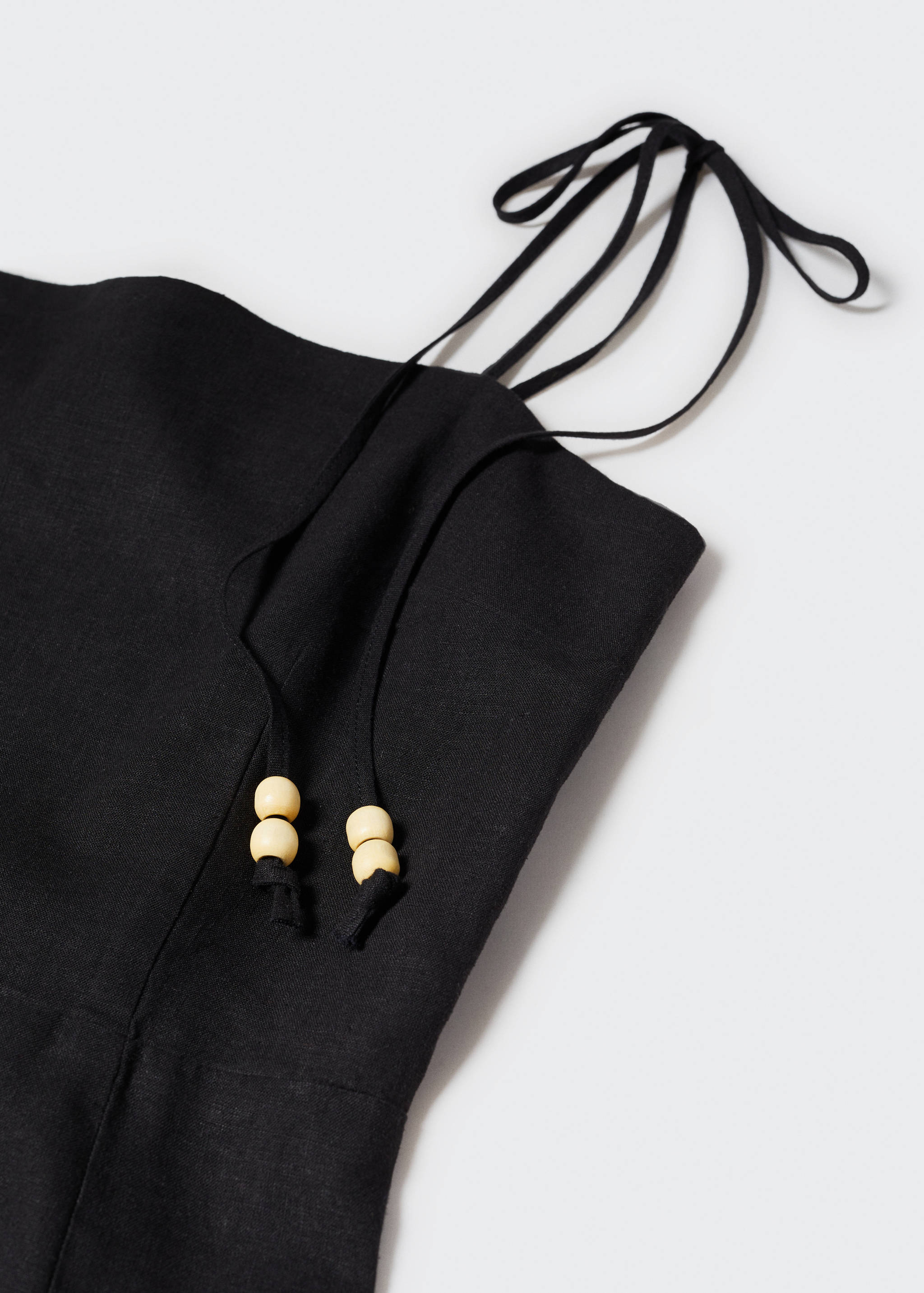 Linen dress with bead detail - Details of the article 8