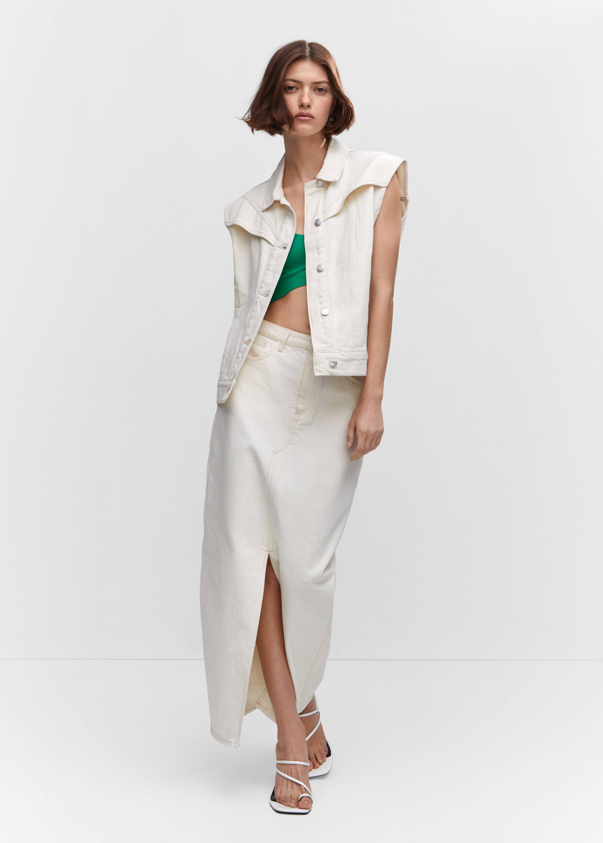 Top din tricot parte peste parte - Plan general