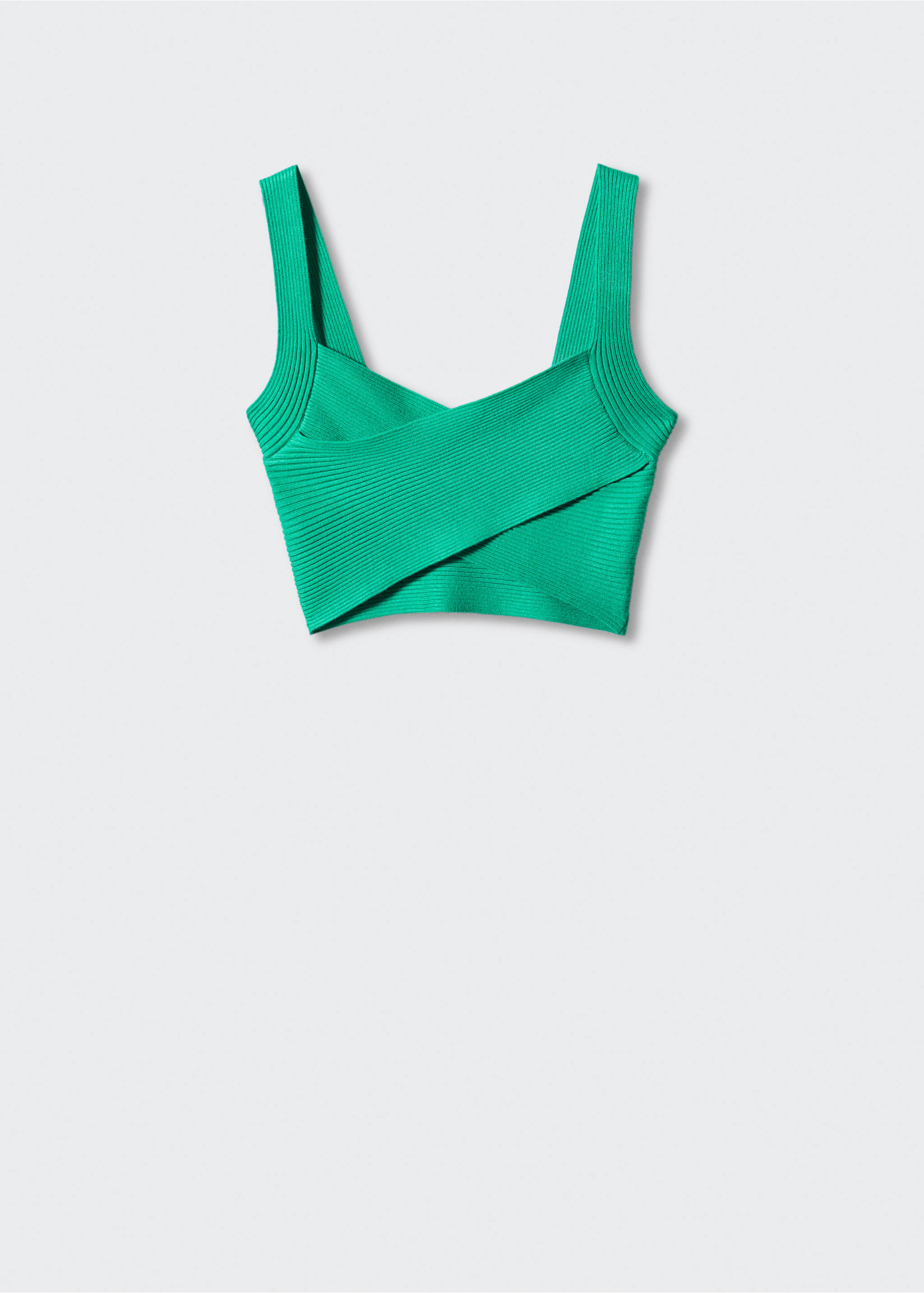 Jersey-Top in Wickel-Optik - Artikel ohne Model, Smaragdgrün. Ref: 57000258-00.