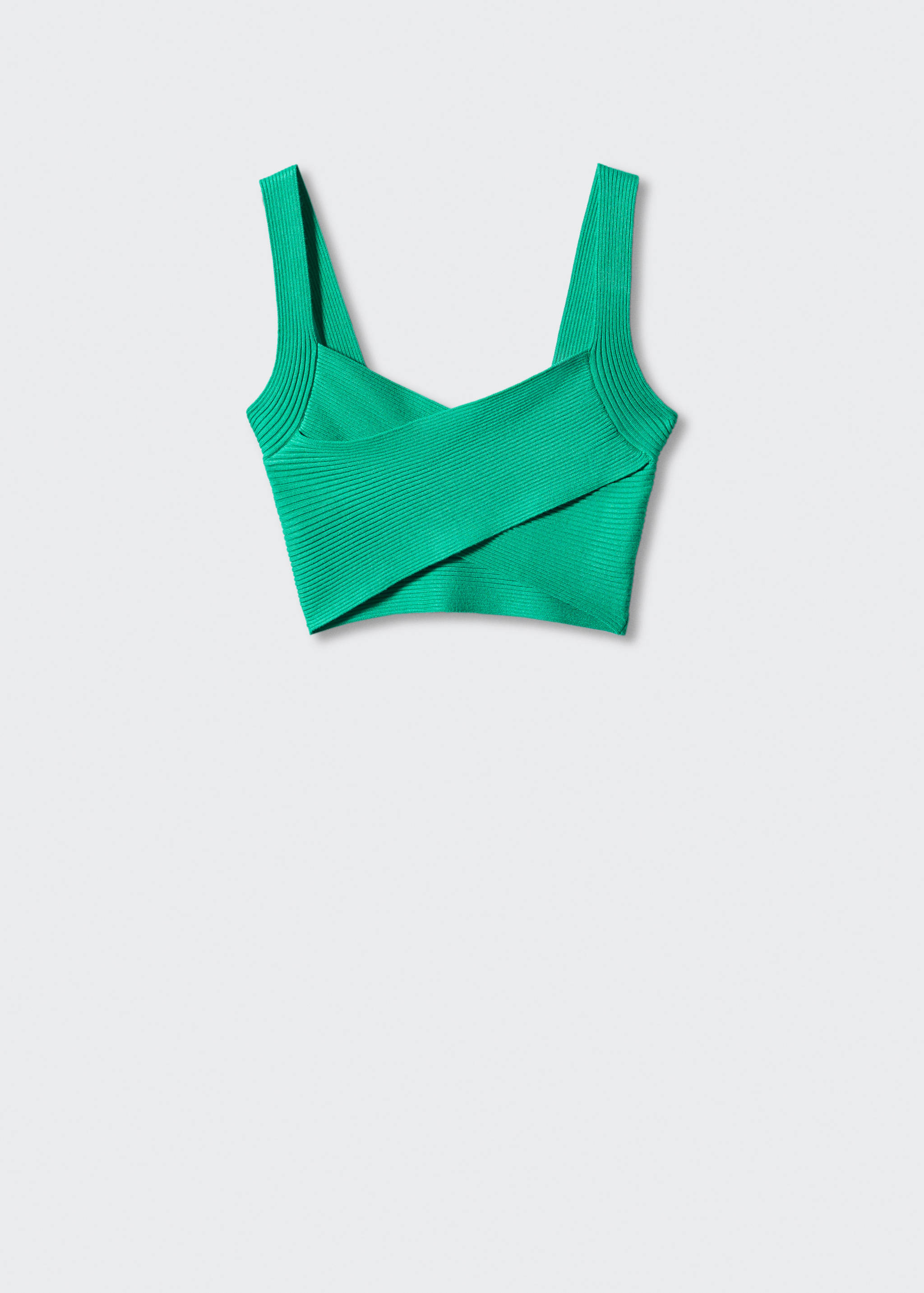 Top din tricot parte peste parte - Articol fără model