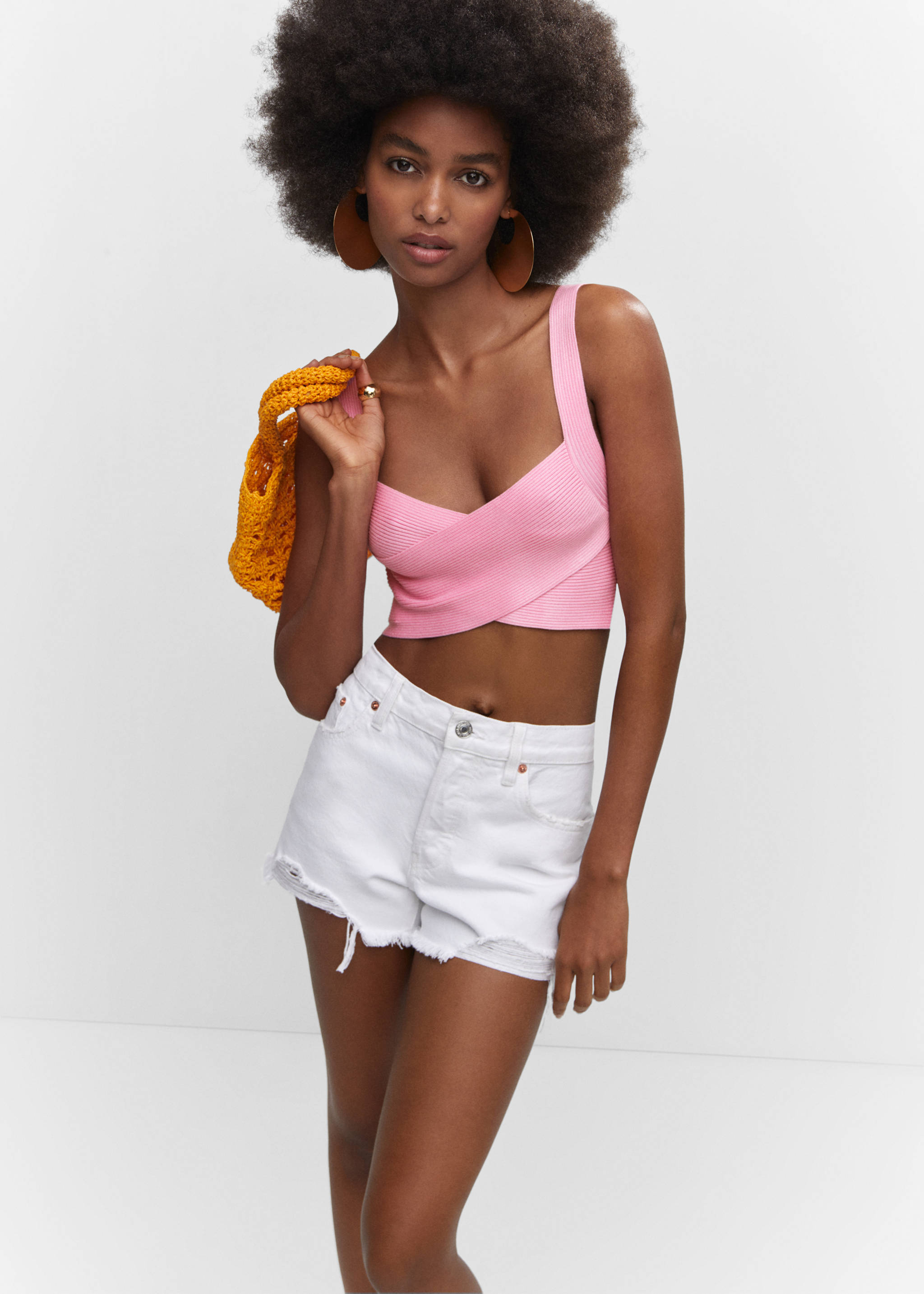 Knitted wrap top - Medium plane