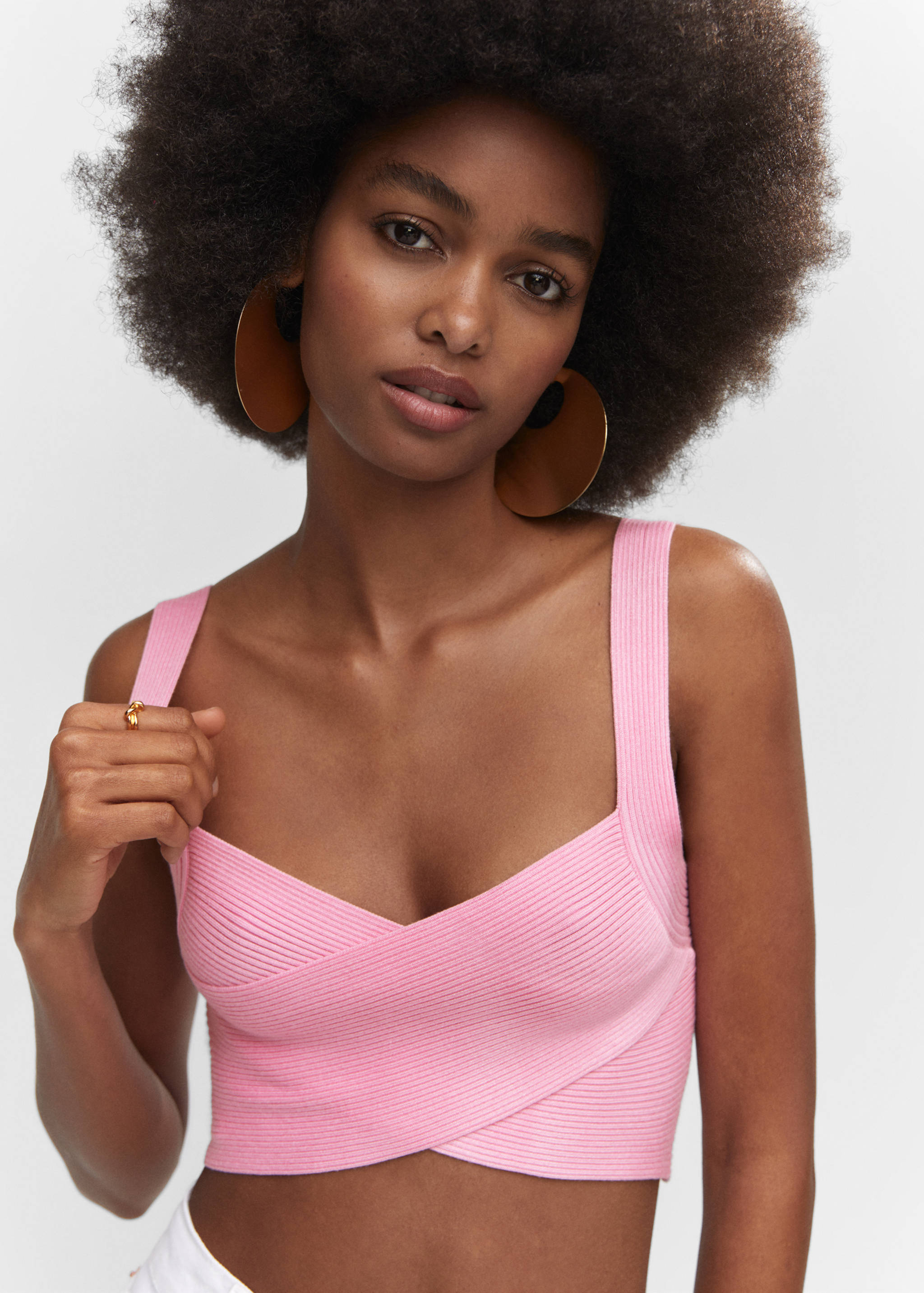 Knitted wrap top - Details of the article 1