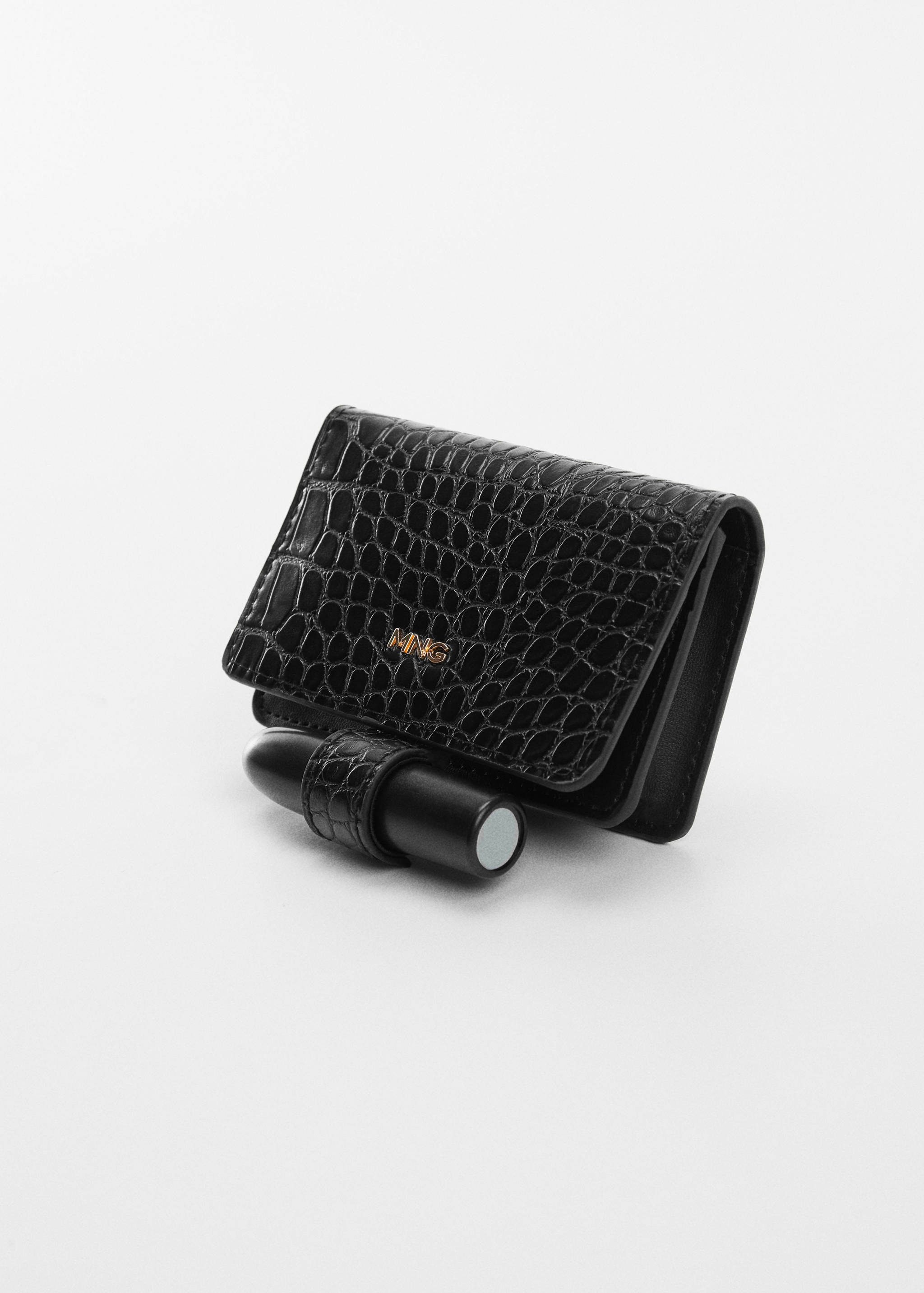 Animal print effect wallet - Medium plane