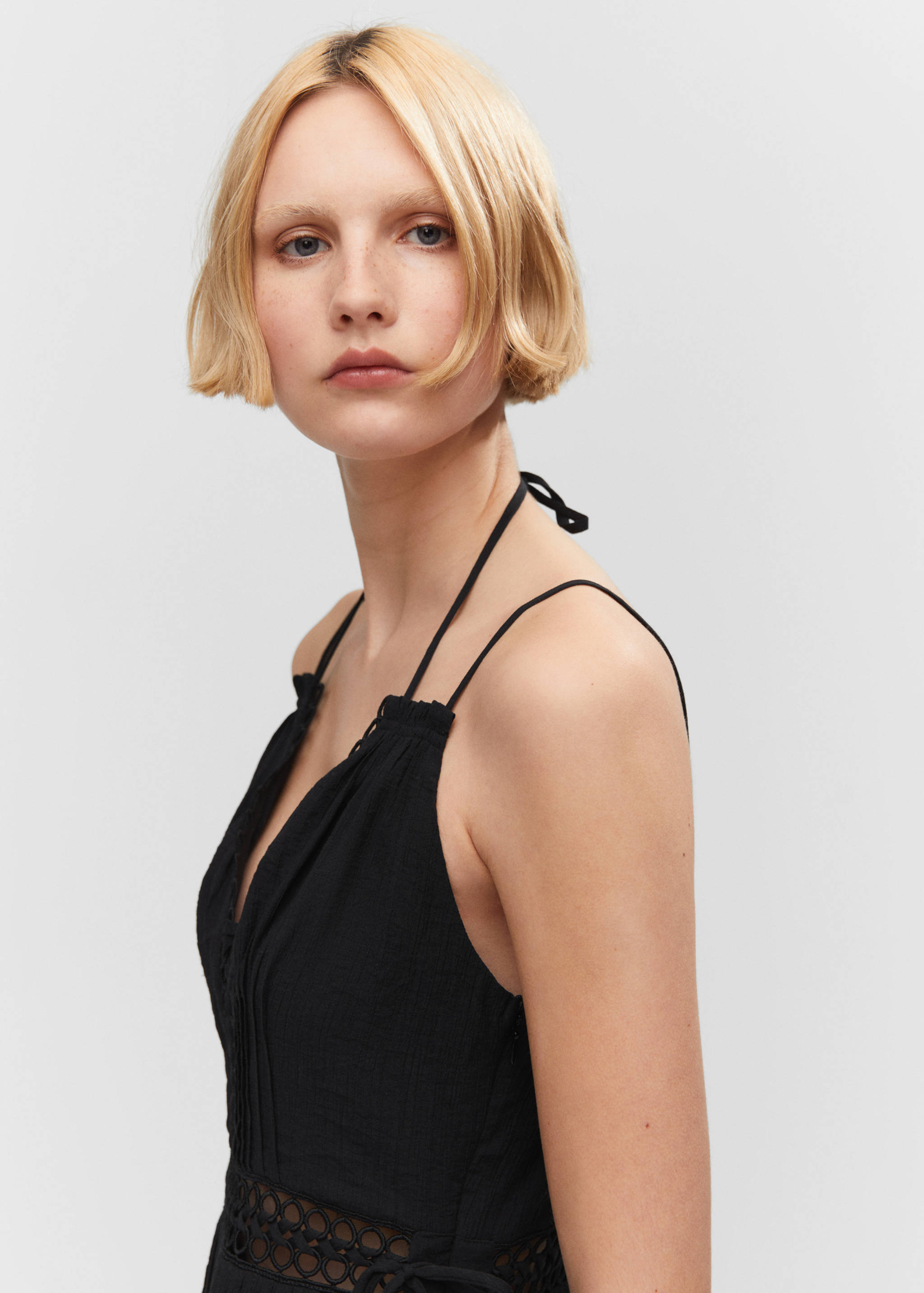 Openwork dress with double straps - Details of the article 1