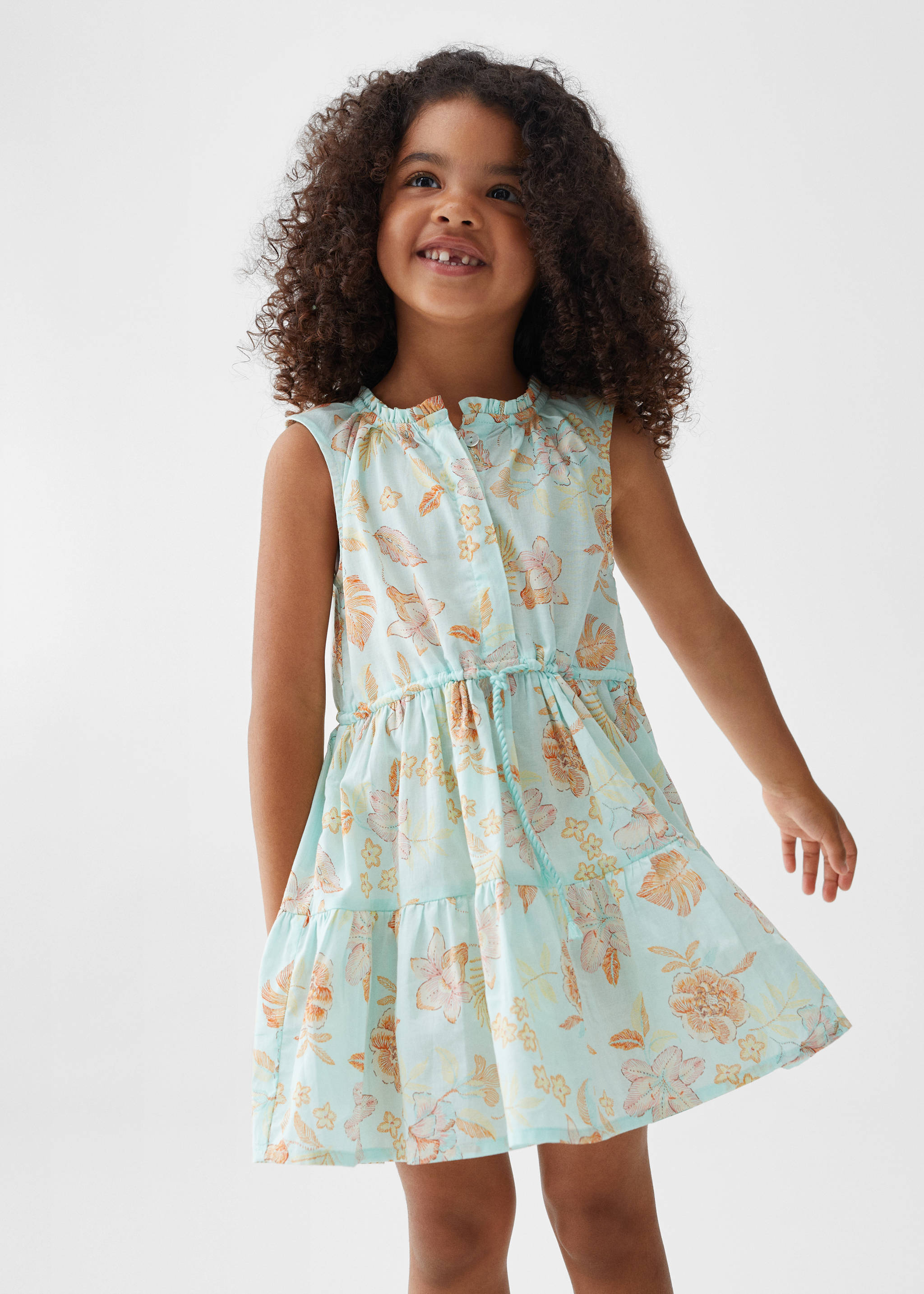 Flowers cotton dress - Medium plane