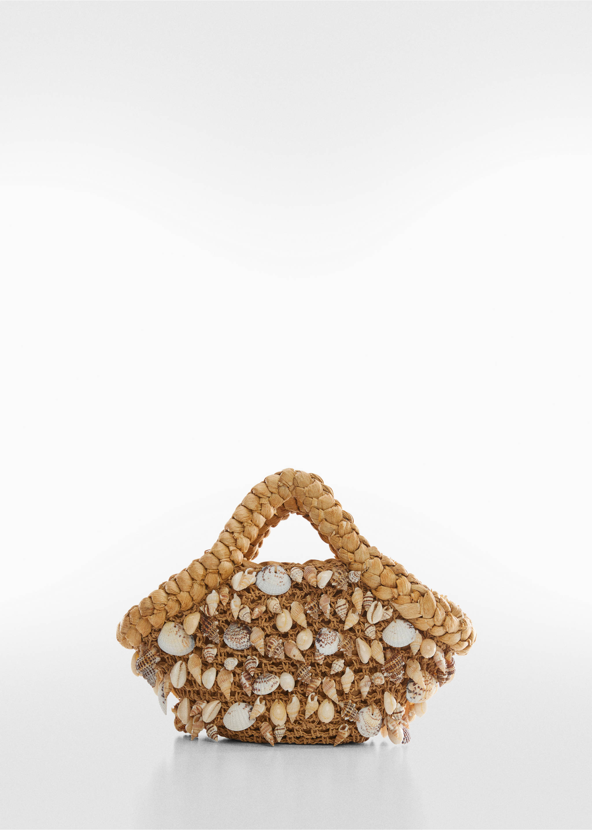 Mini tote bag with shell - Article without model, Beige. Ref: 57000351-00.