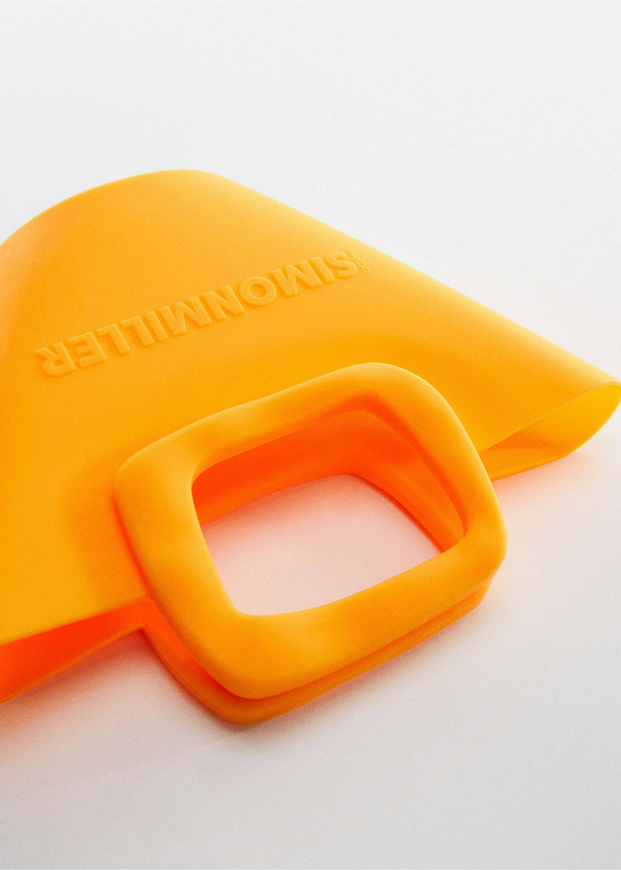 Mini-bag with geometric logo - Details of the article 1, Yellow. Ref: 57000358-00.