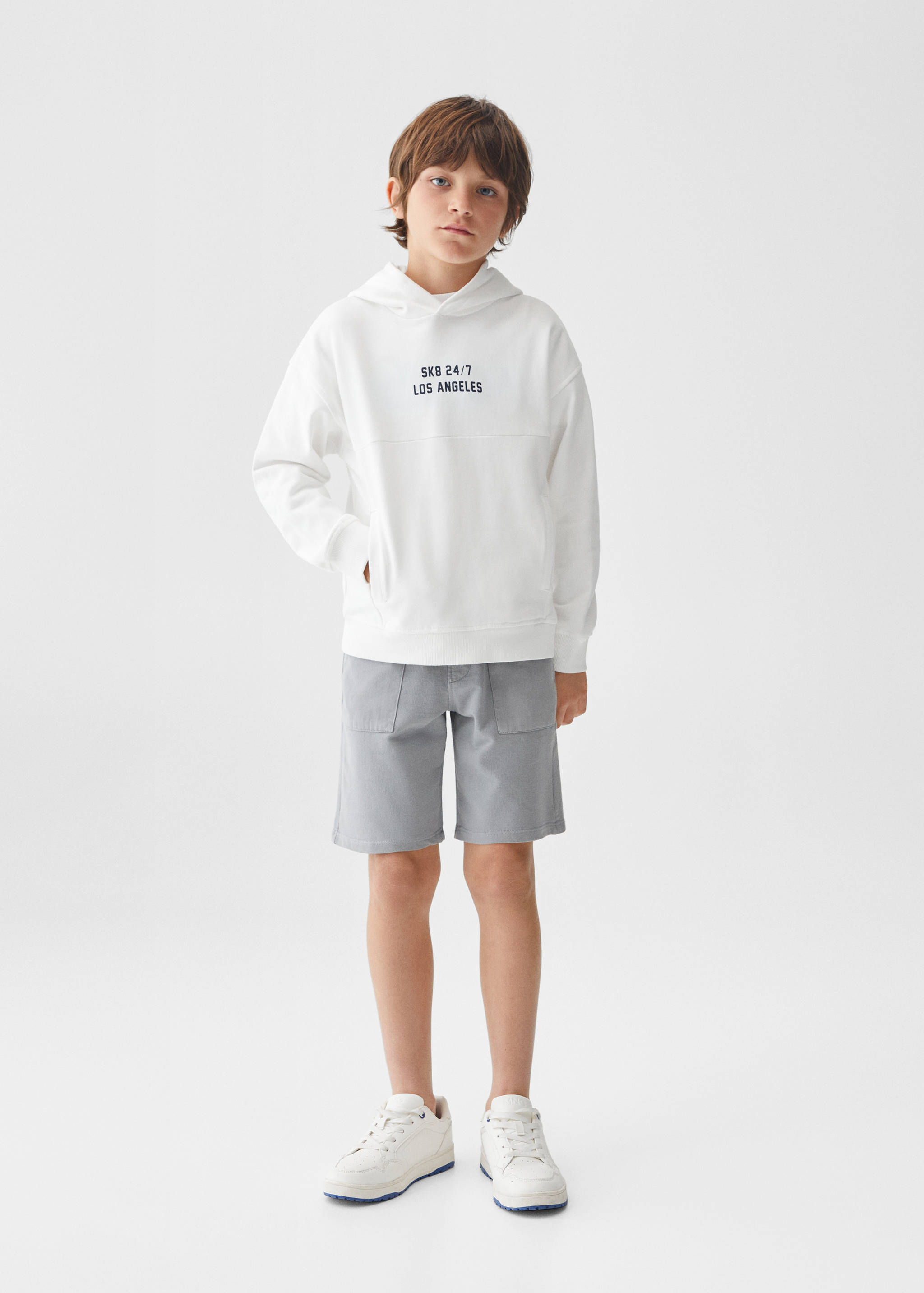 Bedrukt katoenen sweatshirt - Overzichtstekening