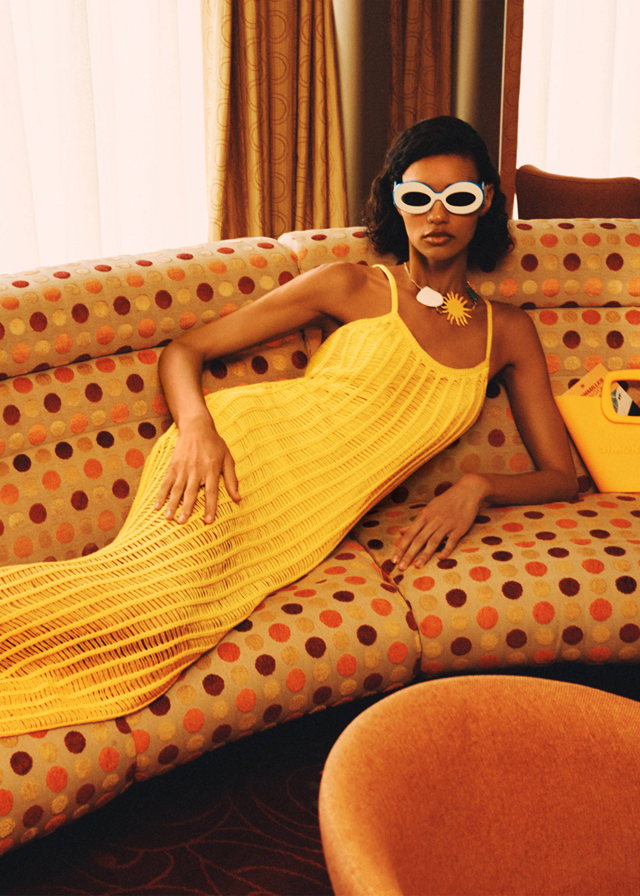 Knitted dress with openwork panels - Details of the article 6