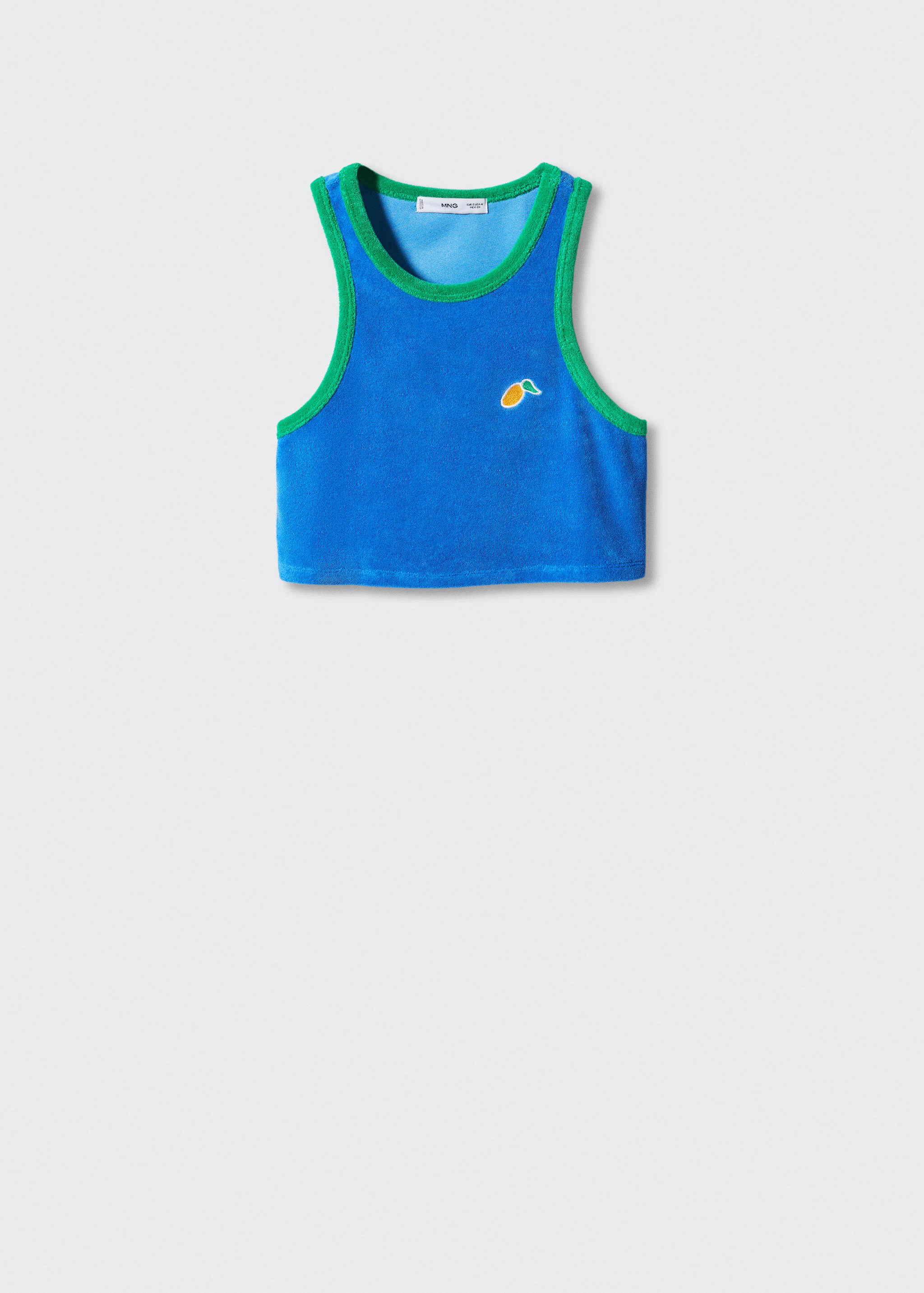 Top tissu éponge détail brodé - Article sans modèle