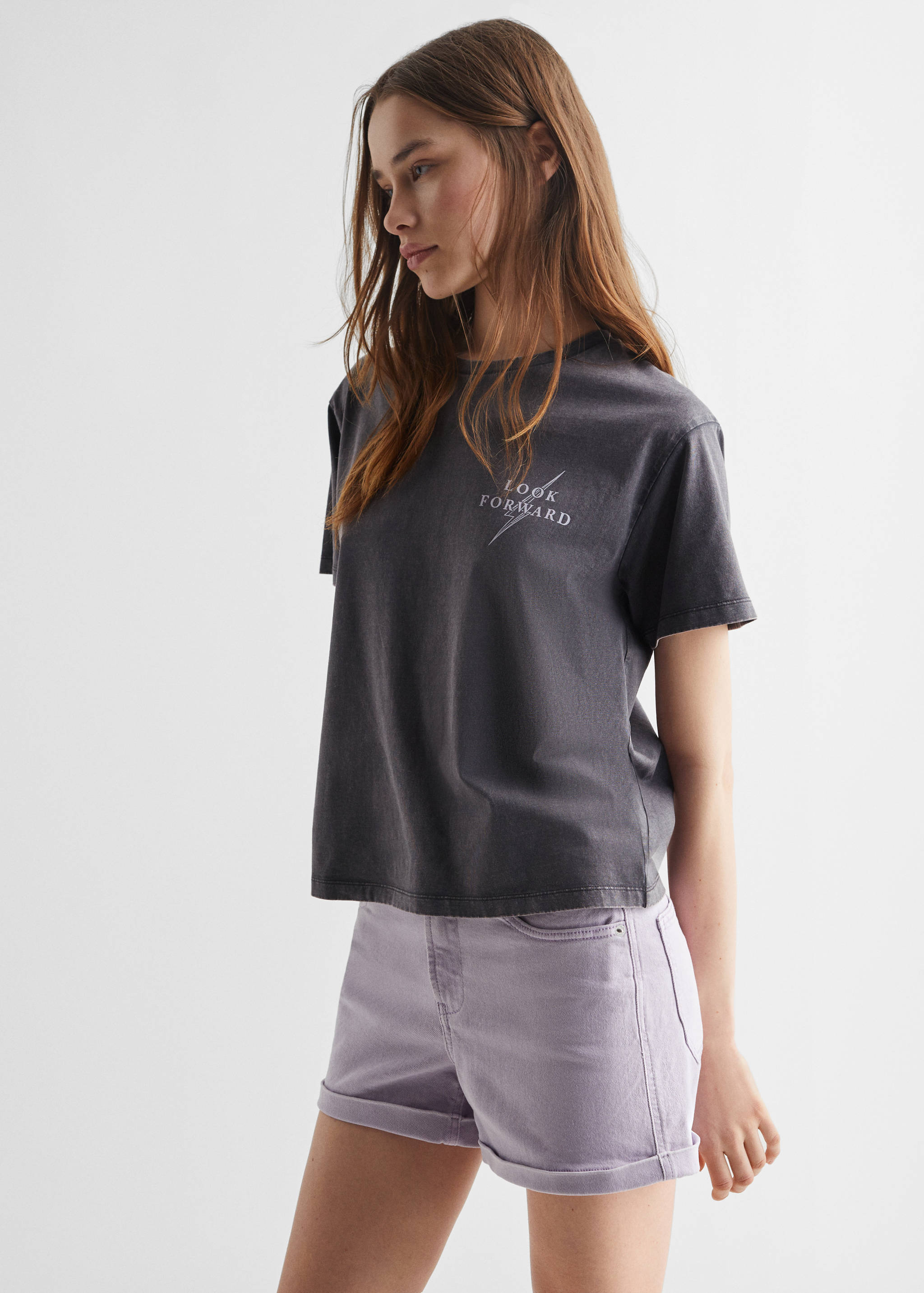 Camiseta estampada algodón - Plano medio