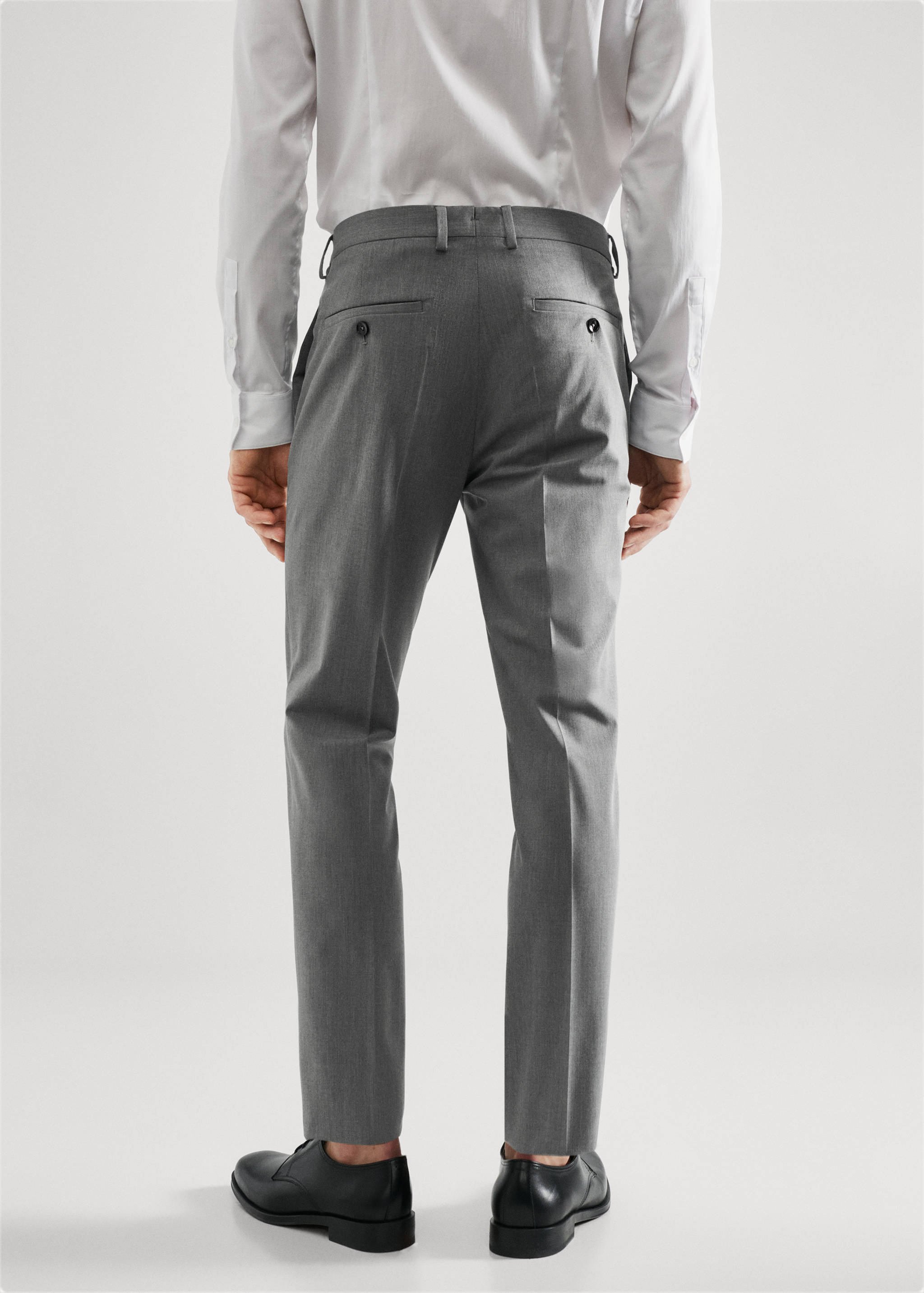 Stretch fabric super slim-fit suit trousers - Reverse of the article