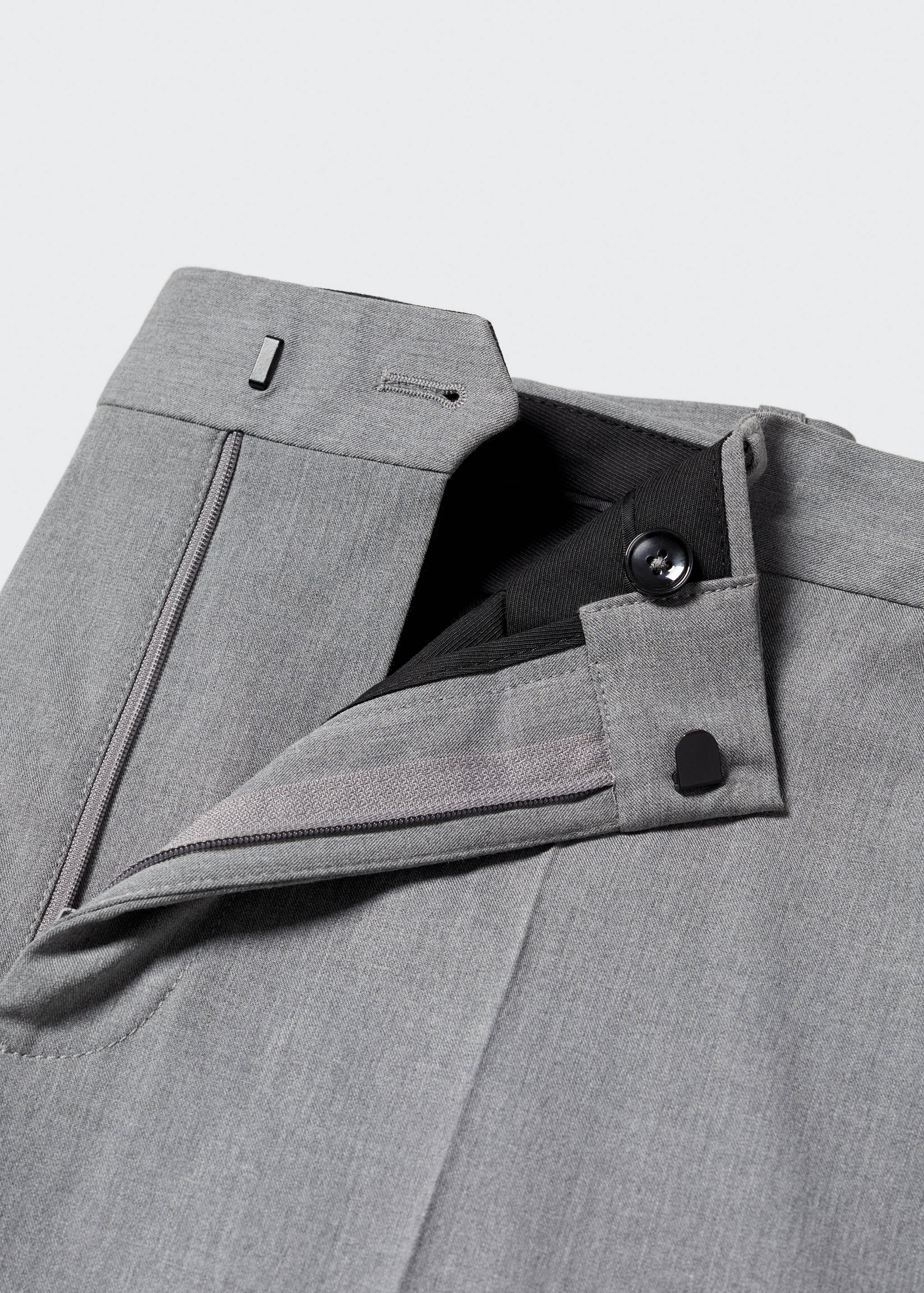 Stretch fabric super slim-fit suit trousers - Details of the article 8