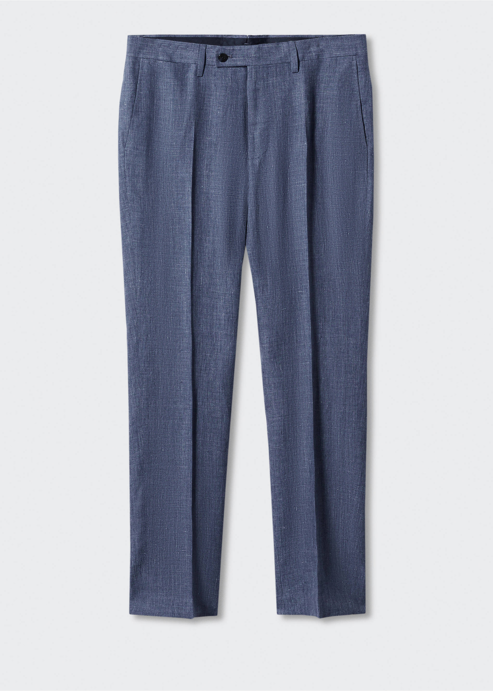 100% linen suit trousers - Article without model, Indigo Blue. Ref: 57000552-00.