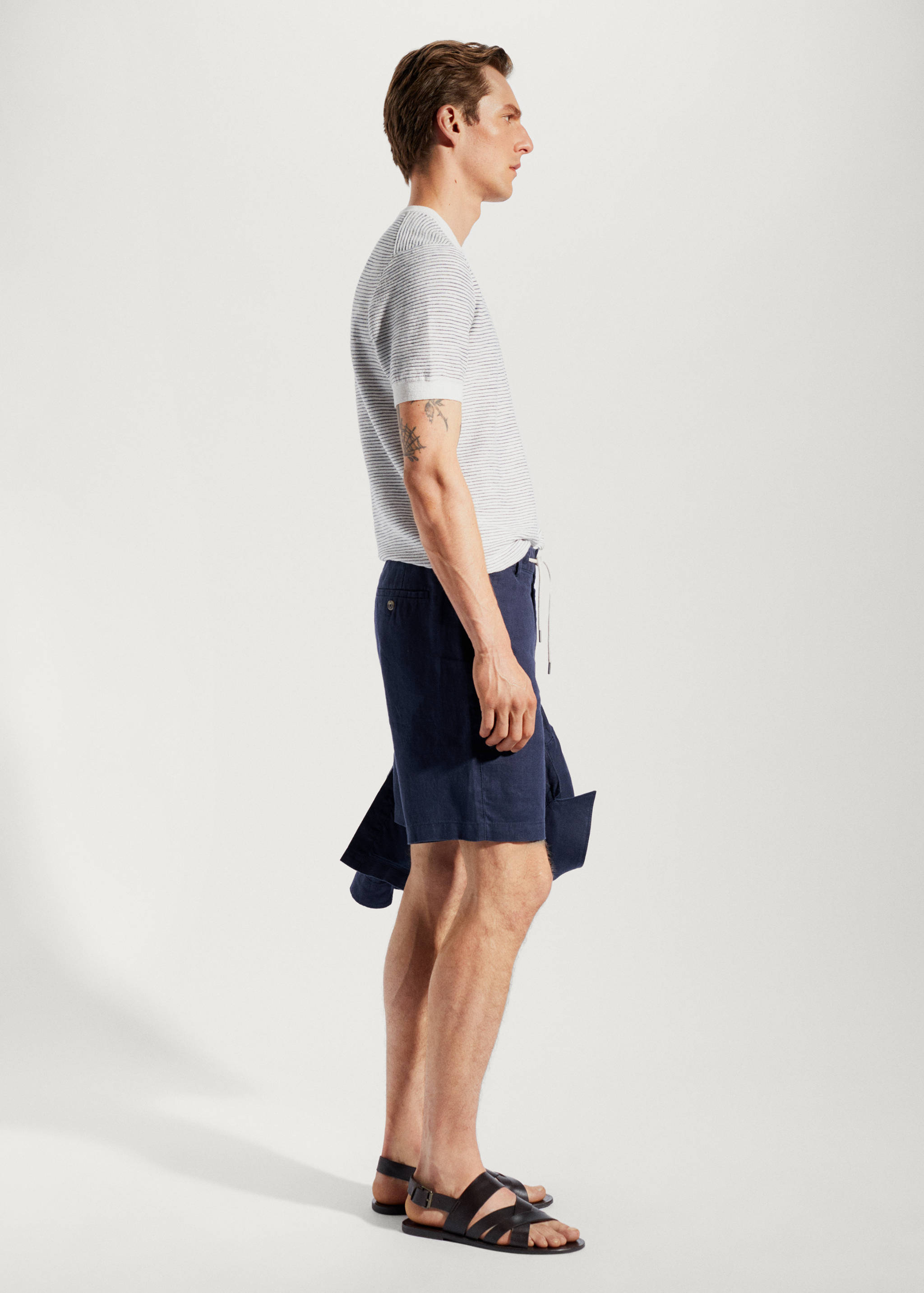 Bermuda 100% linnen met koord - Detail van het artikel 2