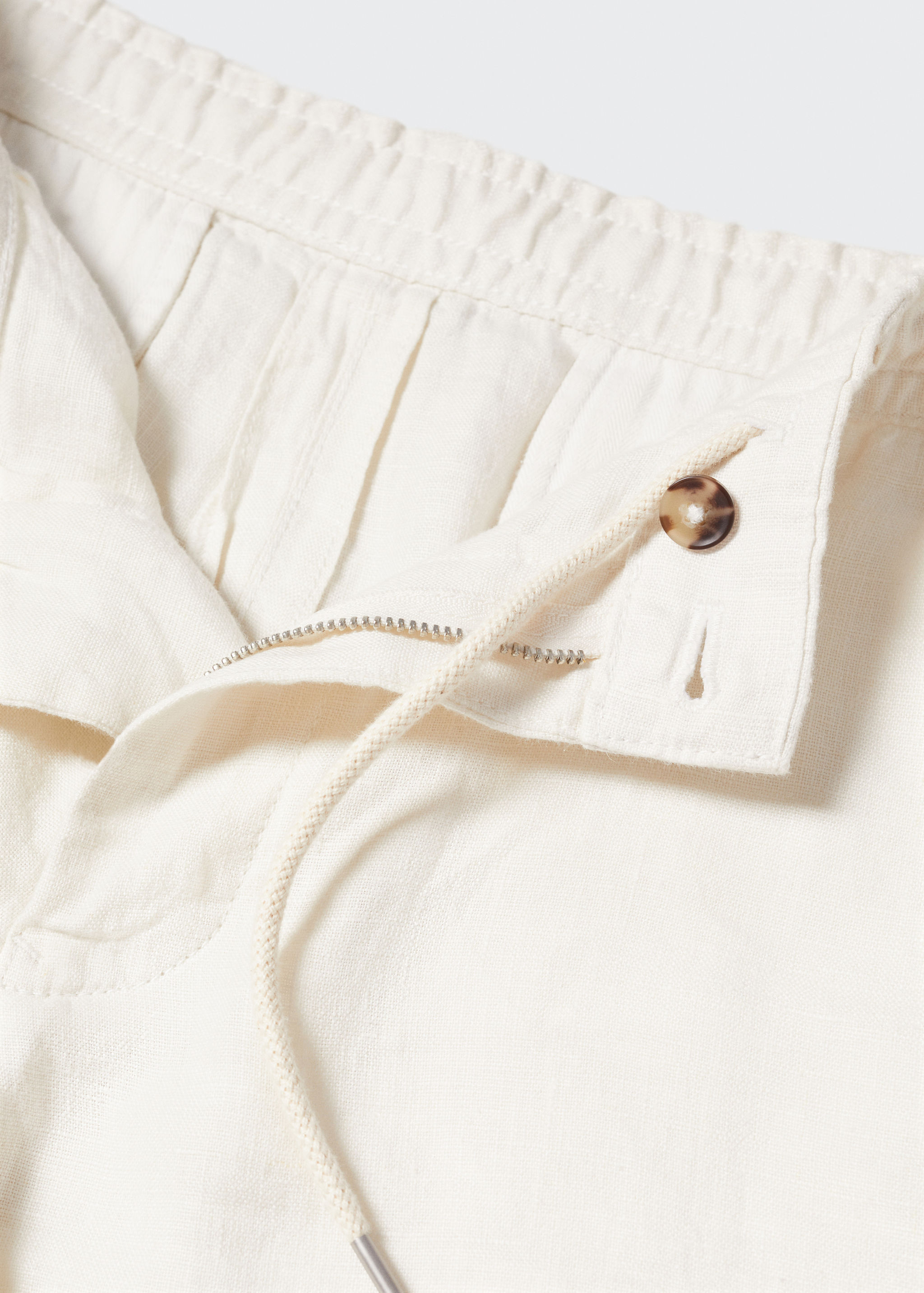 100% linen bermuda shorts with drawstring - Details of the article 8