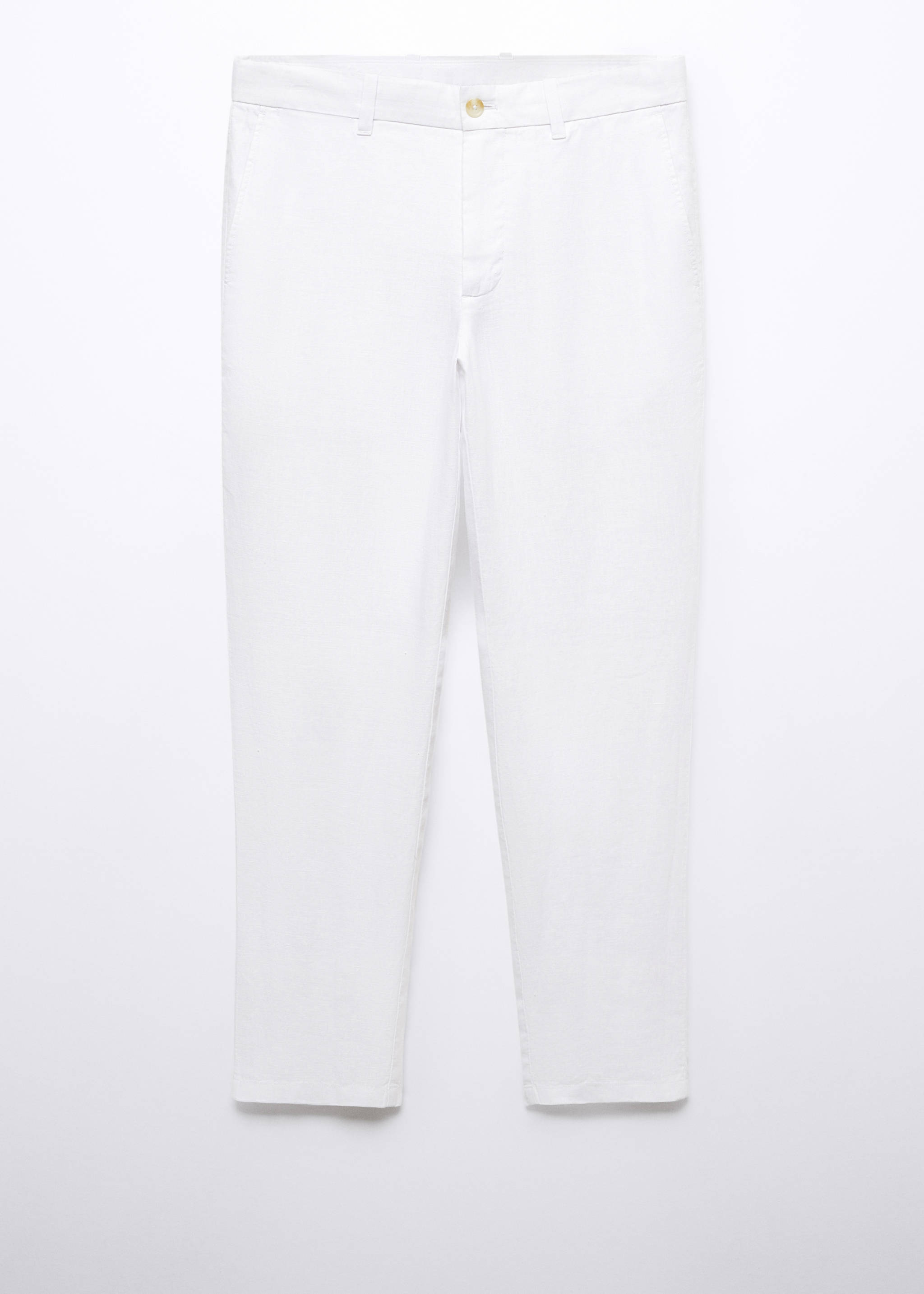 Slim-fit 100% linen pants - Article without model