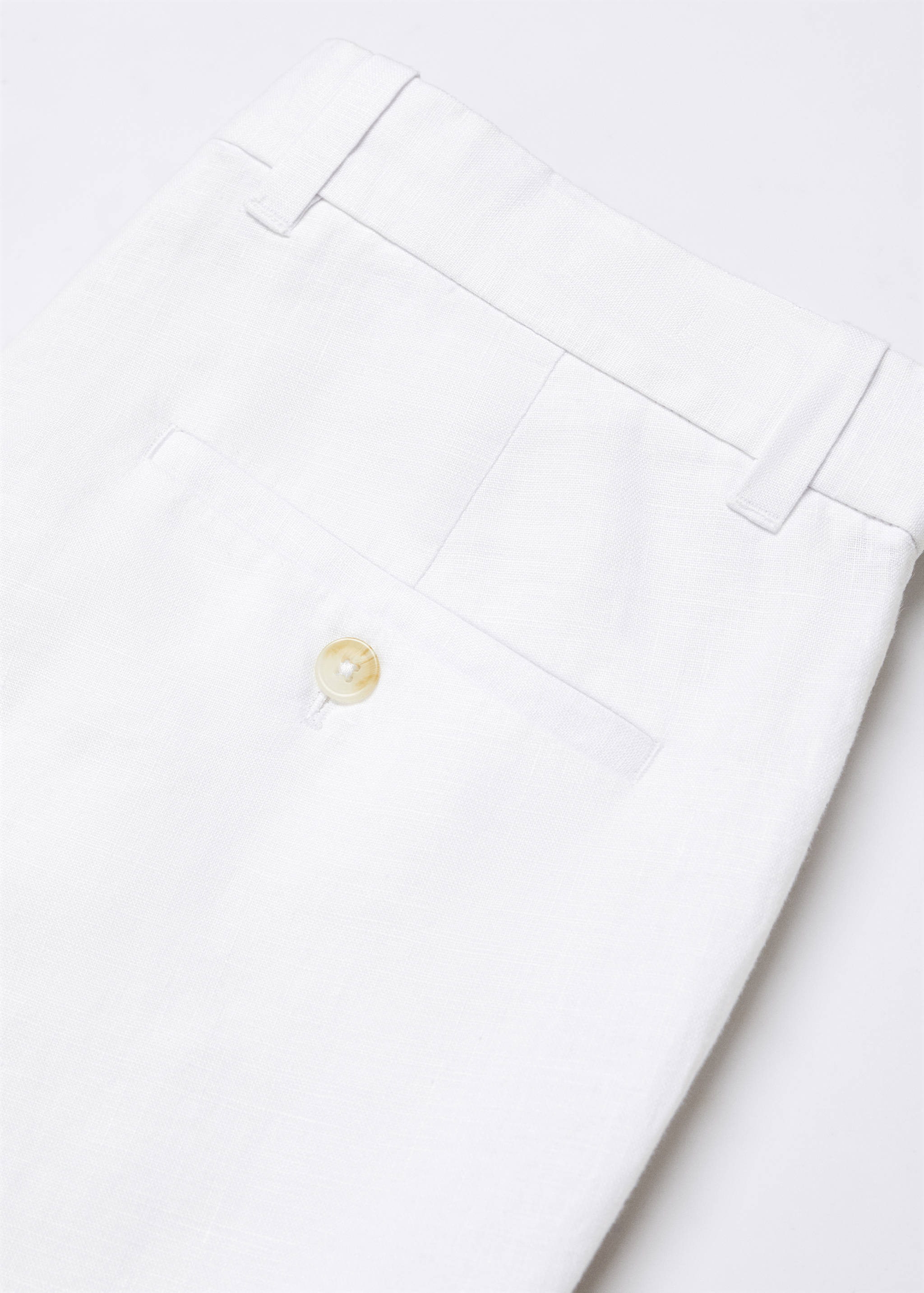 Slim-fit 100% linen pants - Details of the article 8