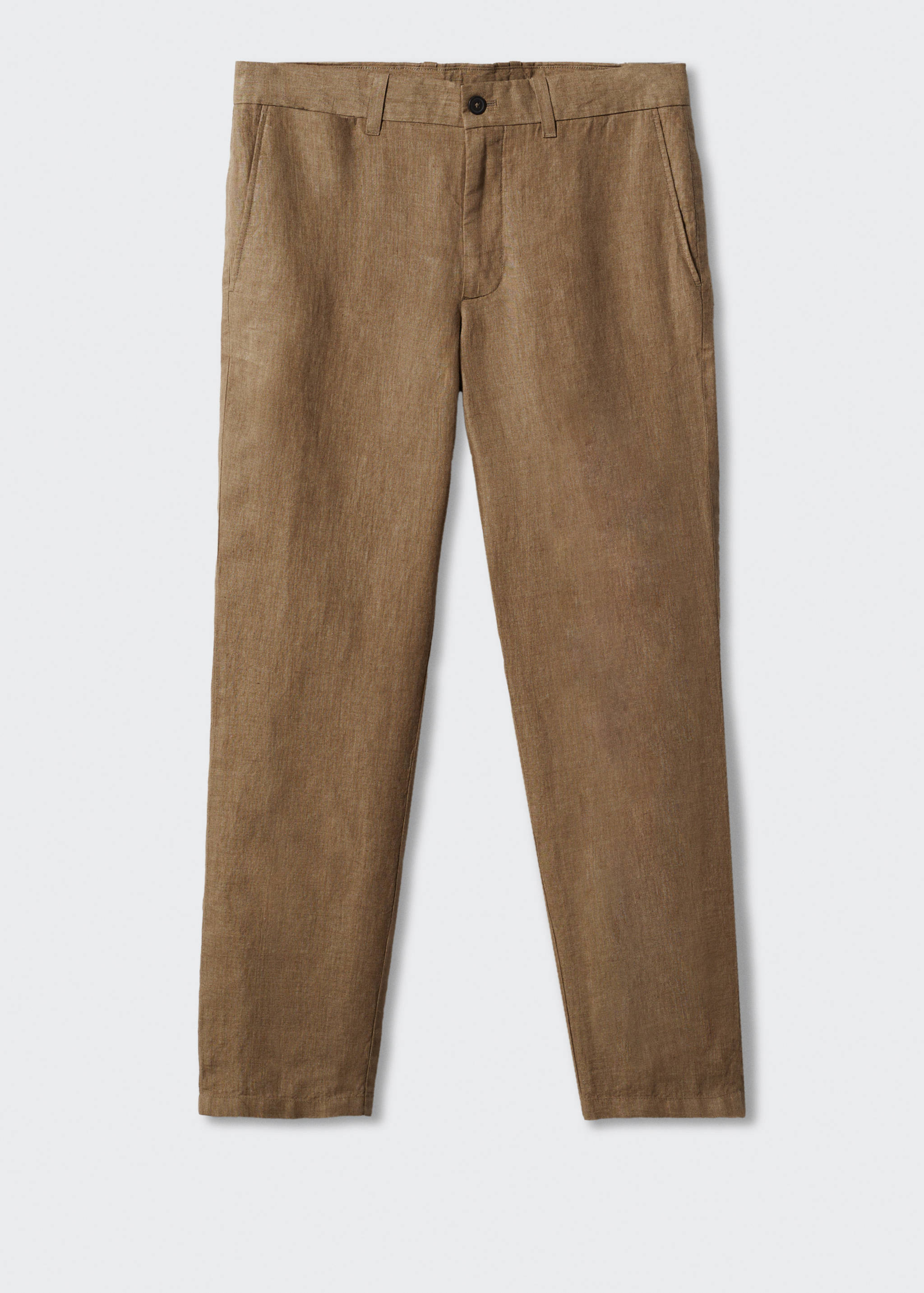 Slim-fit 100% linen pants - Article without model