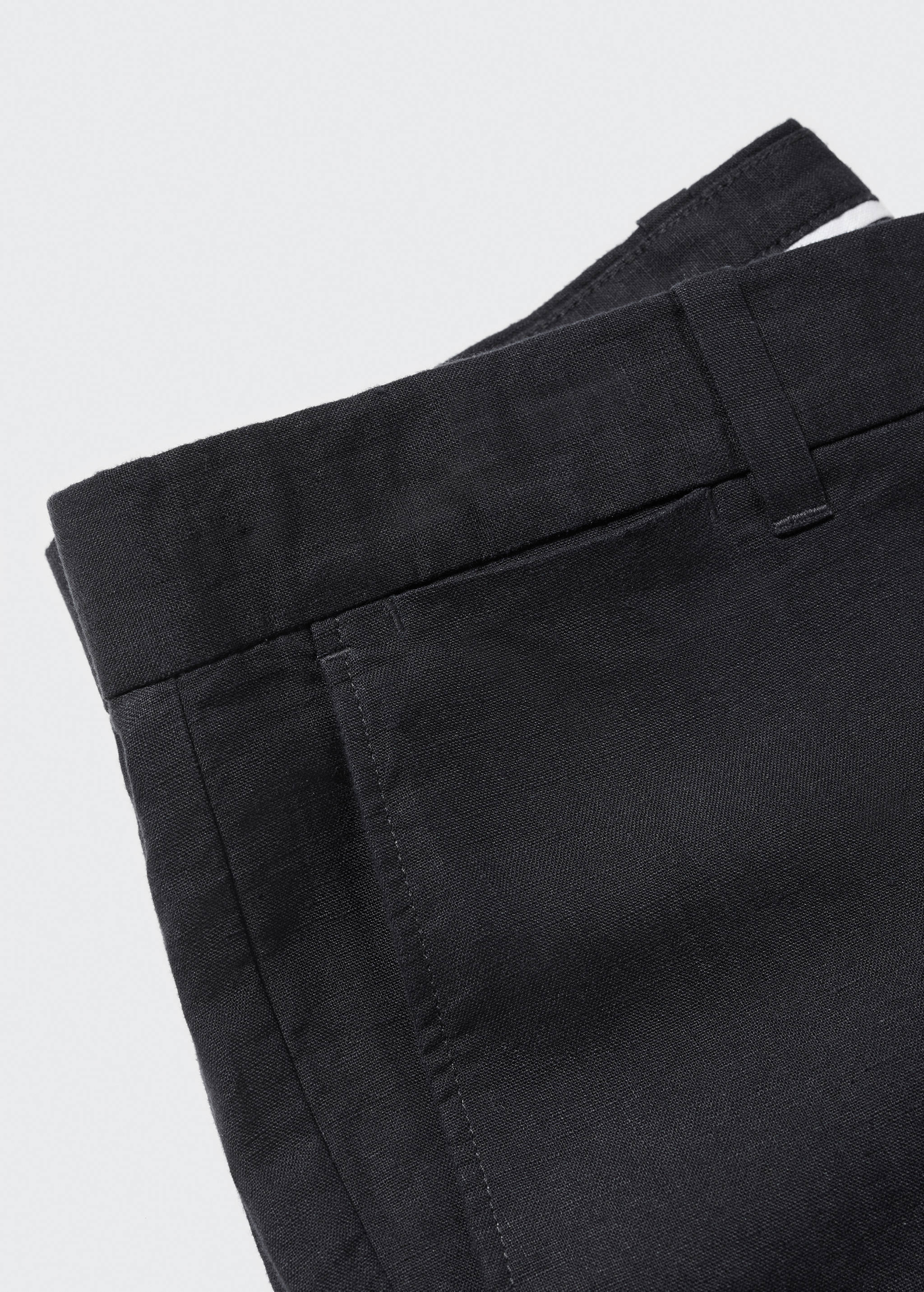 Slim-fit 100% linen pants - Details of the article 8