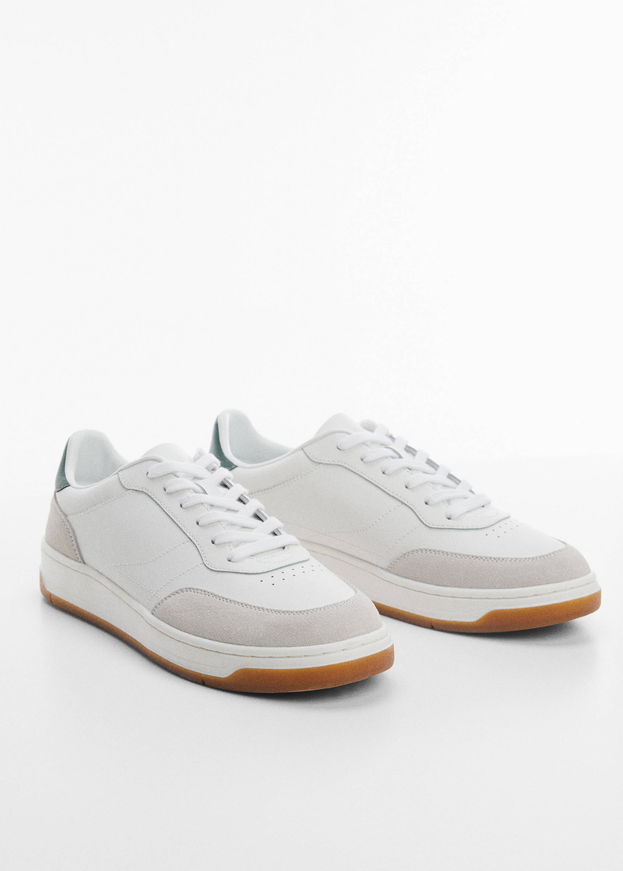 Gecombineerde leren sneakers - Middenvlak