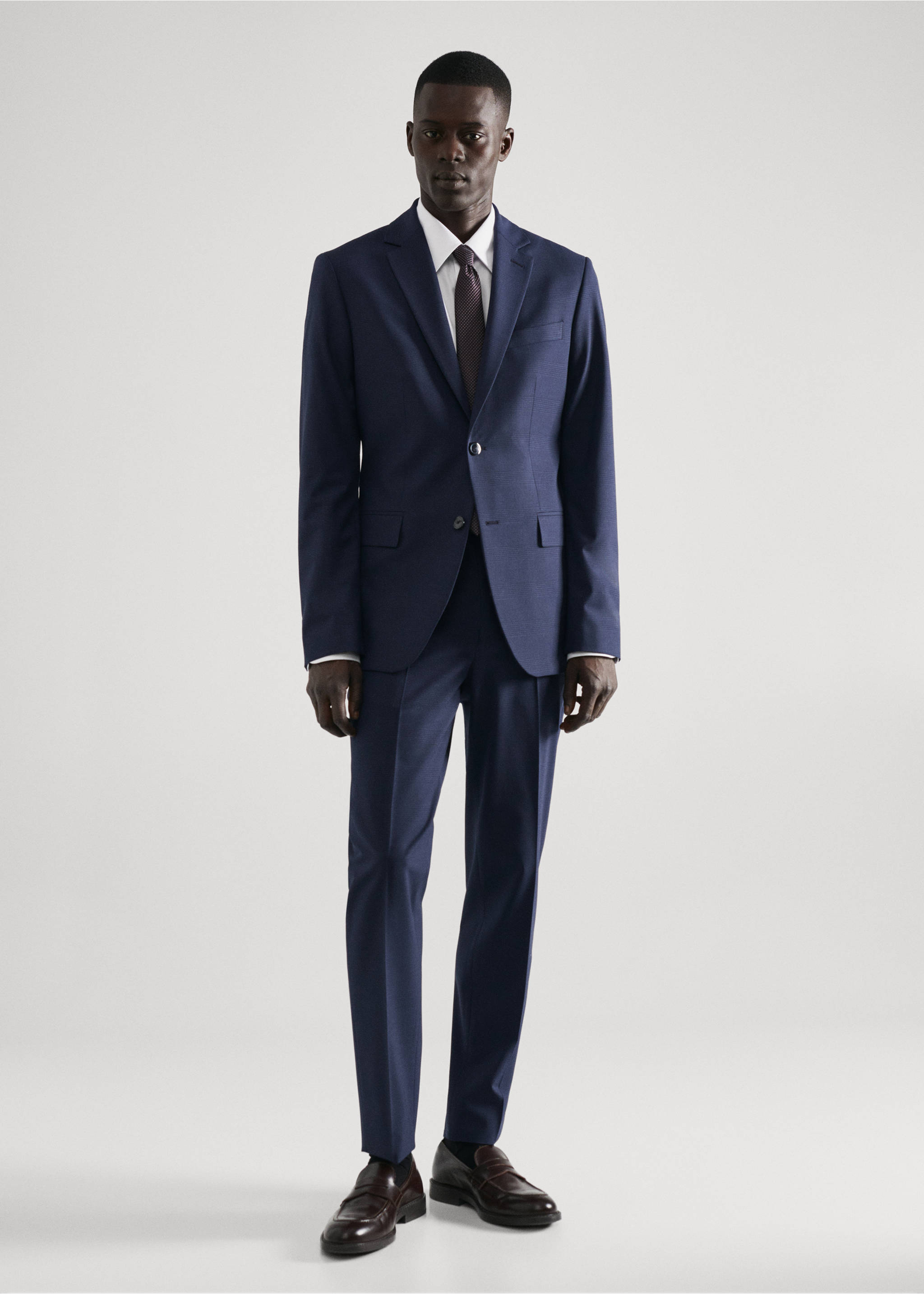 Regular-fit structured suit shirt - General plane, White. Ref: 57000712-00.