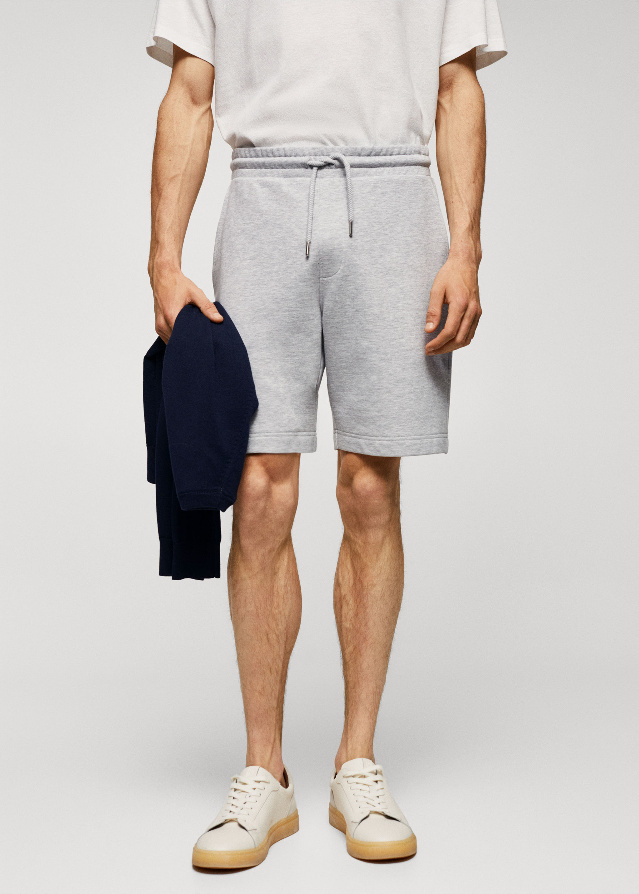 Jogger cotton Bermuda shorts - Medium plane