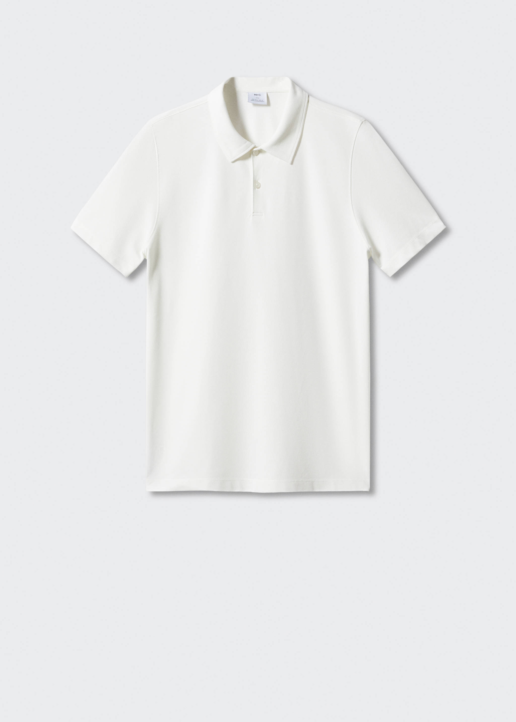 Getextureerd piqué katoenen slim-fit poloshirt - Artikel zonder model