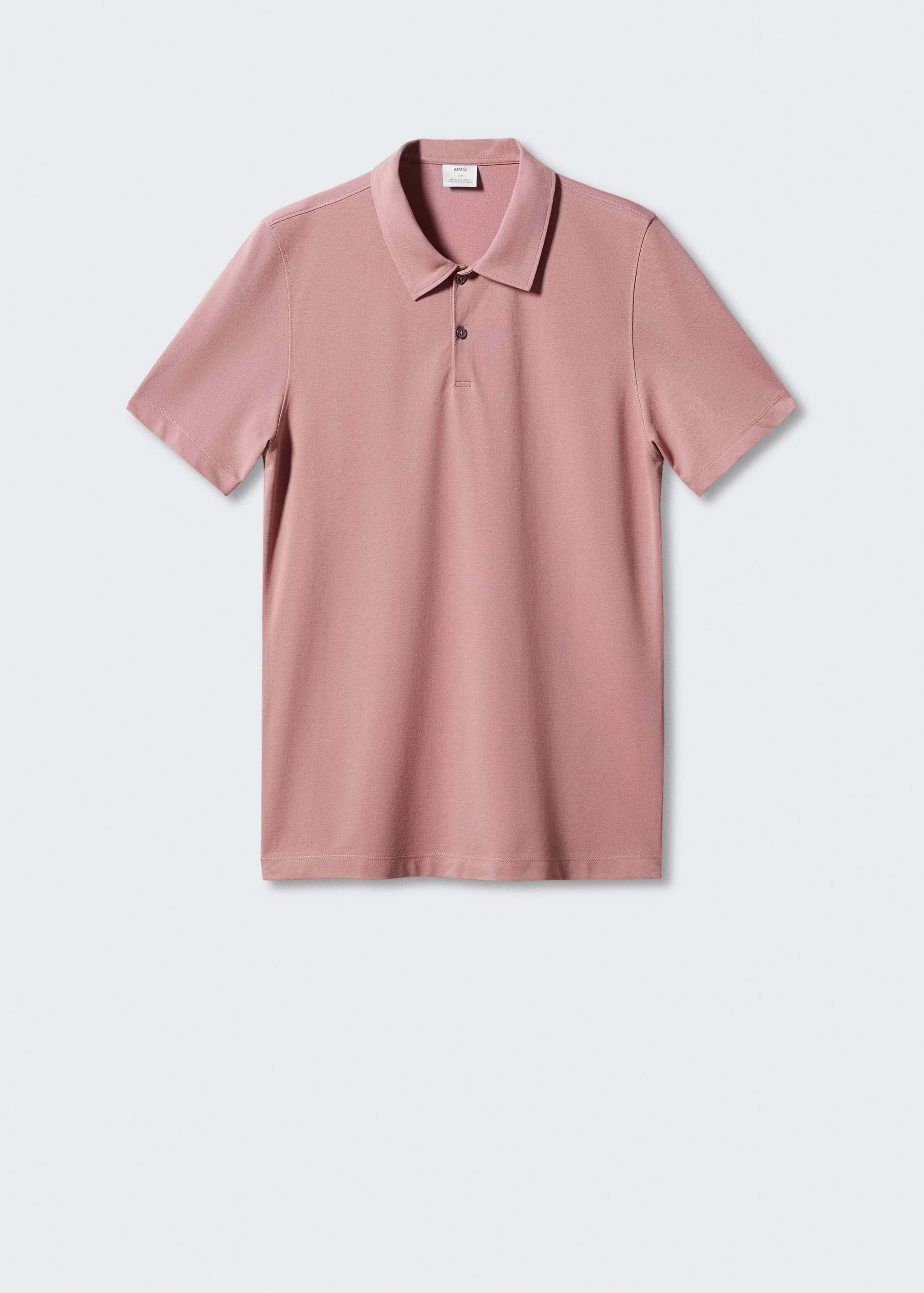 Slim-fit cotton piqué textured polo shirt - Article without model