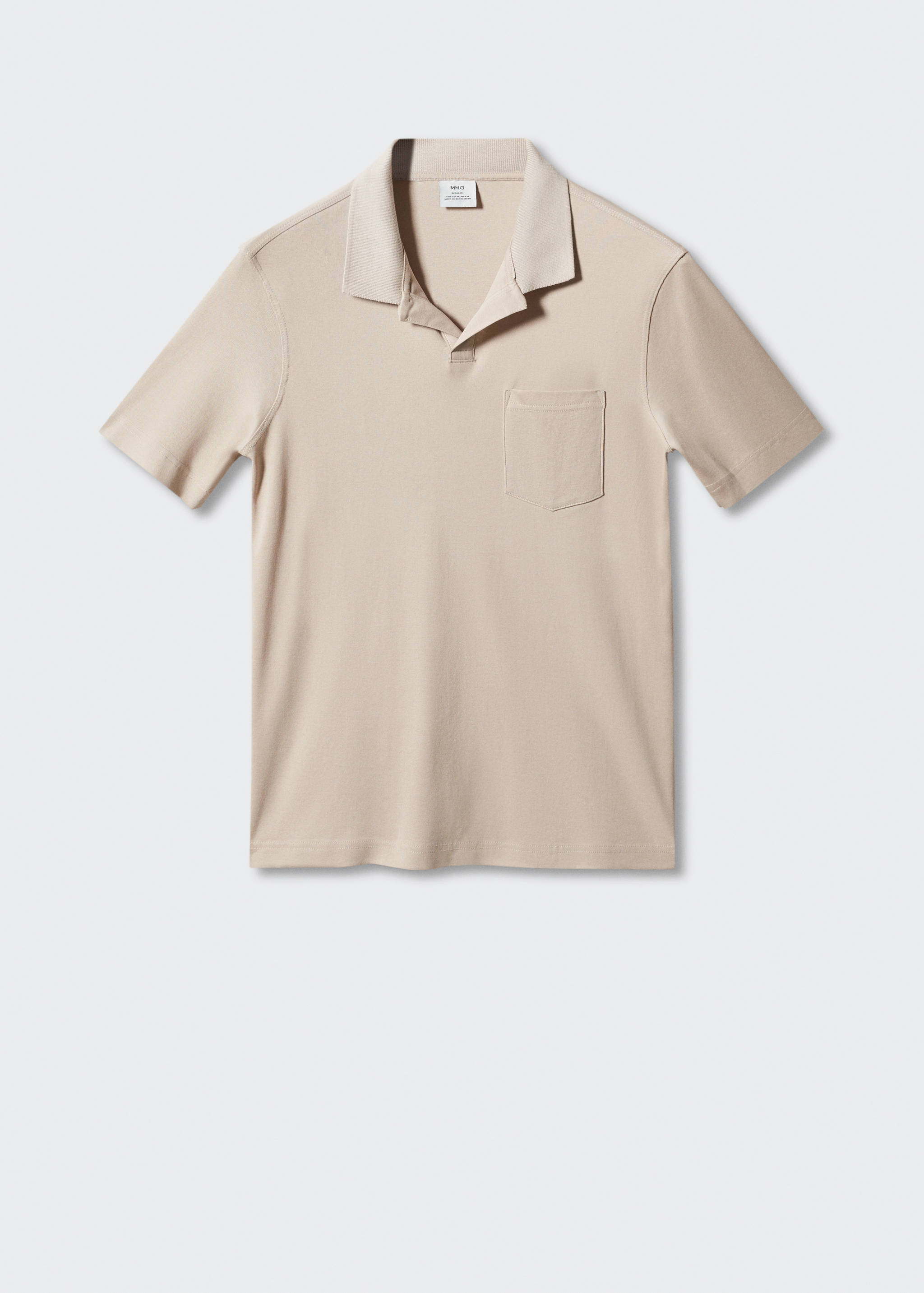 100% cotton polo shirt with pocket - Article without model