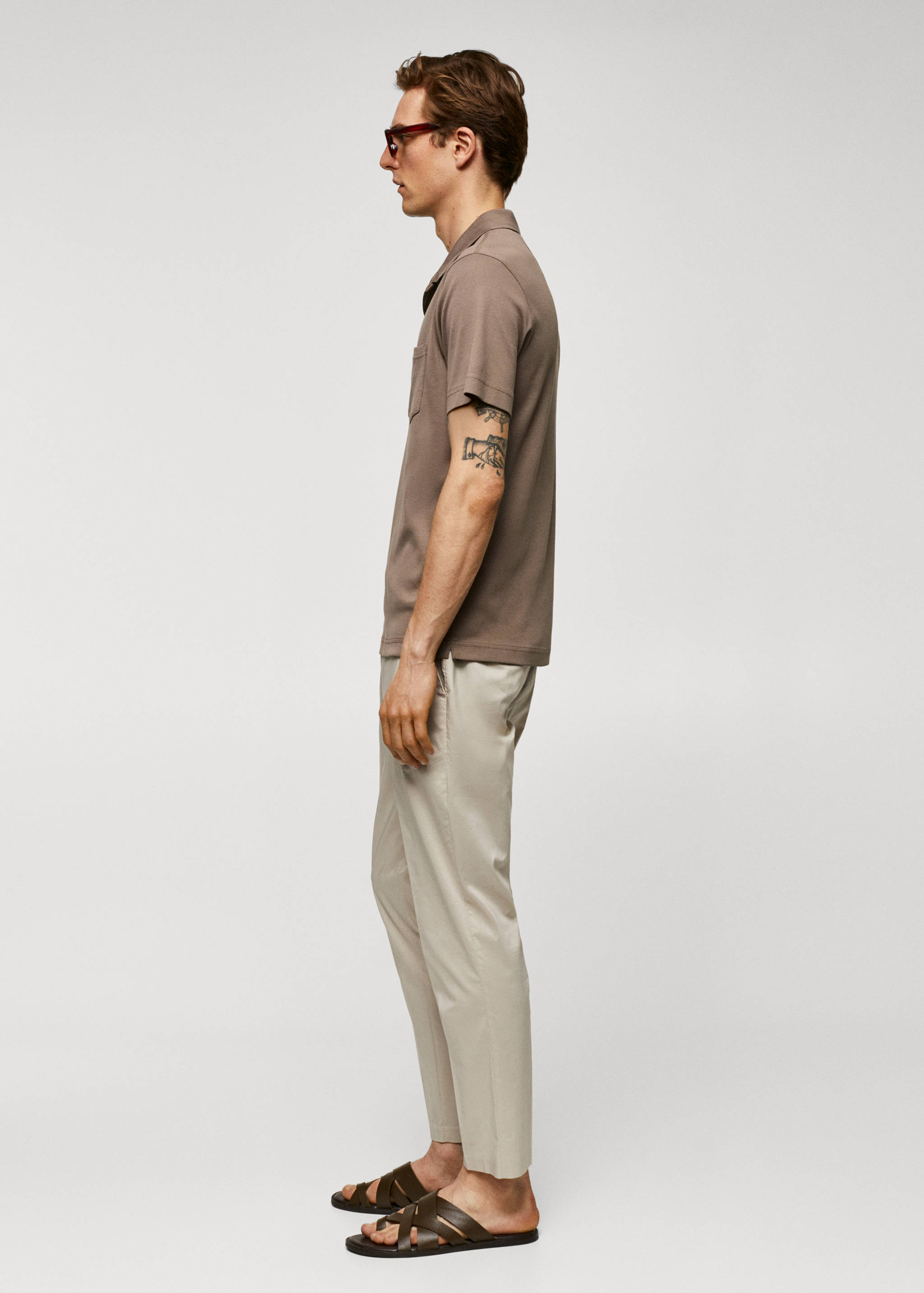 100% cotton polo shirt with pocket - Details of the article 2