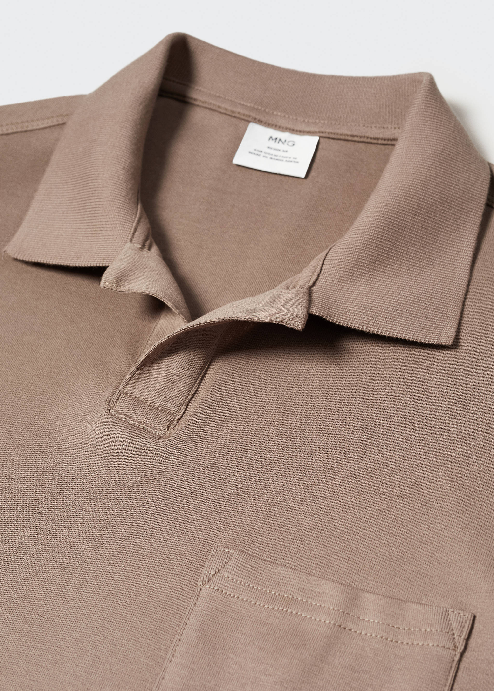 100% cotton polo shirt with pocket - Details of the article 8