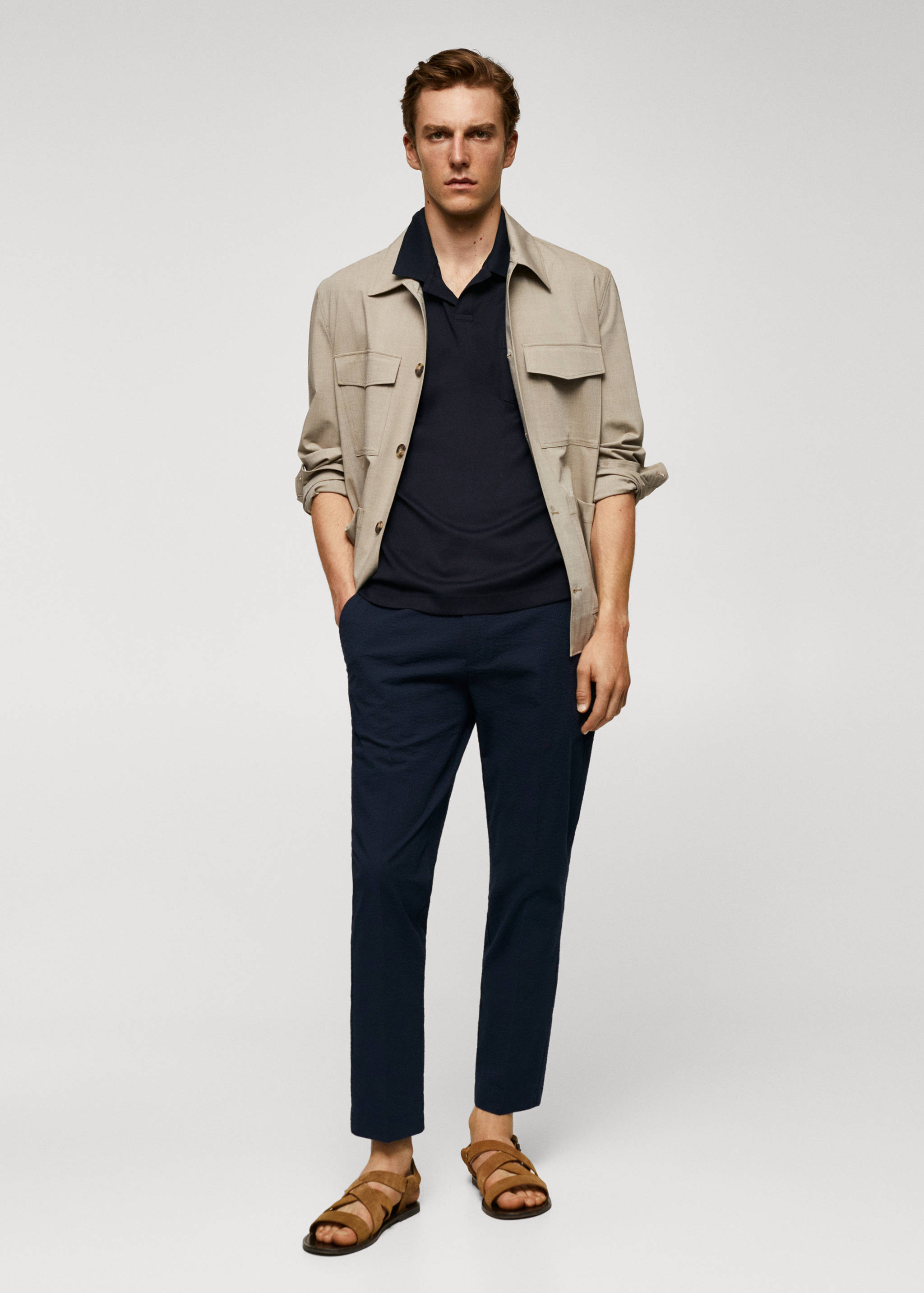 100% cotton polo shirt with pocket - General plane