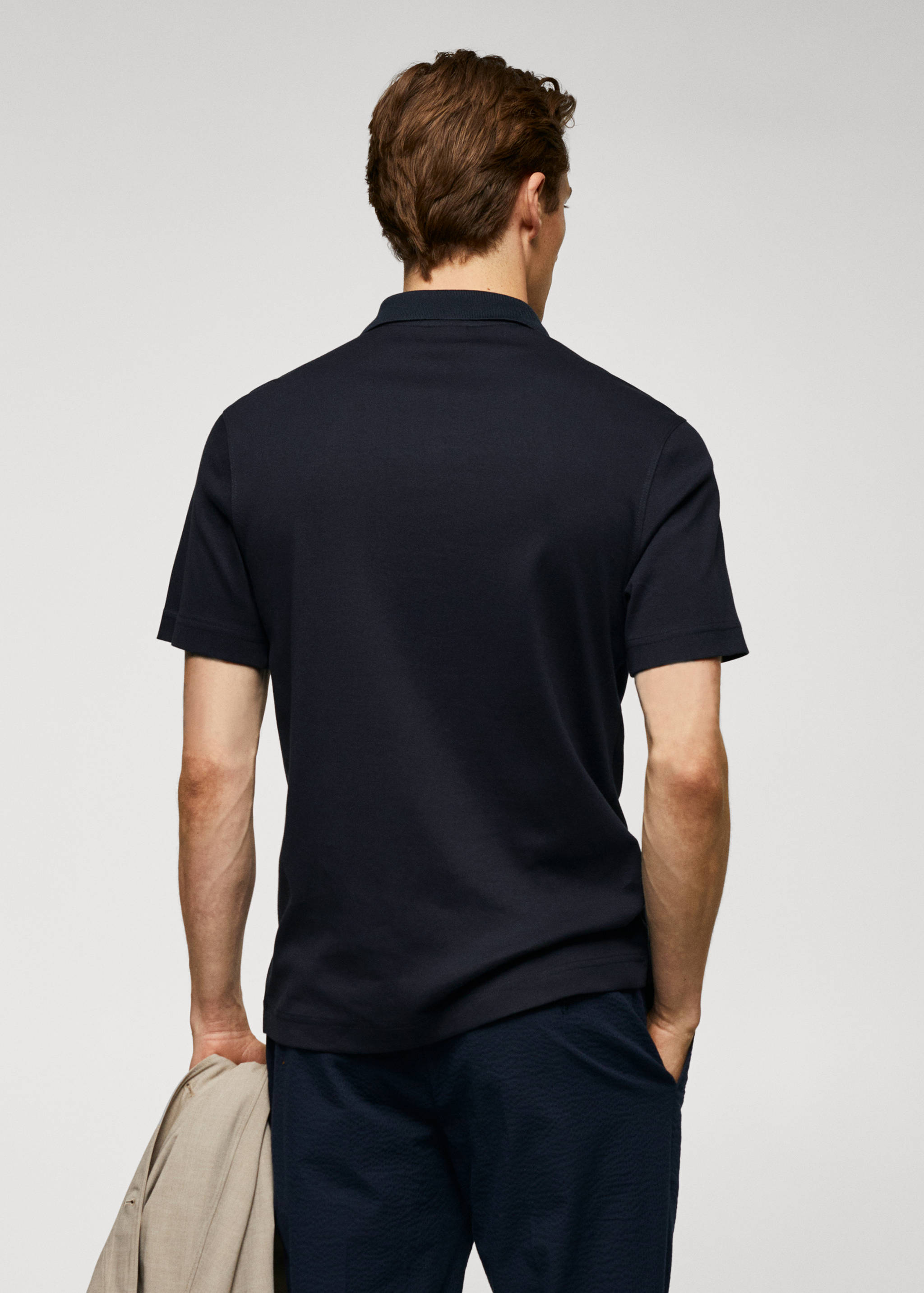 100% cotton polo shirt with pocket - Reverse of the article