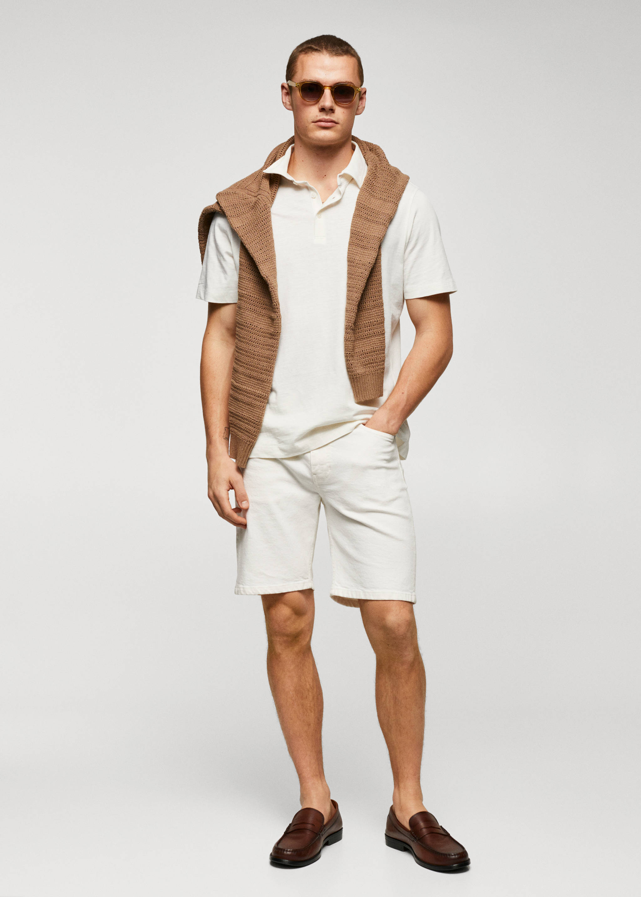 100% cotton basic polo shirt - General plane