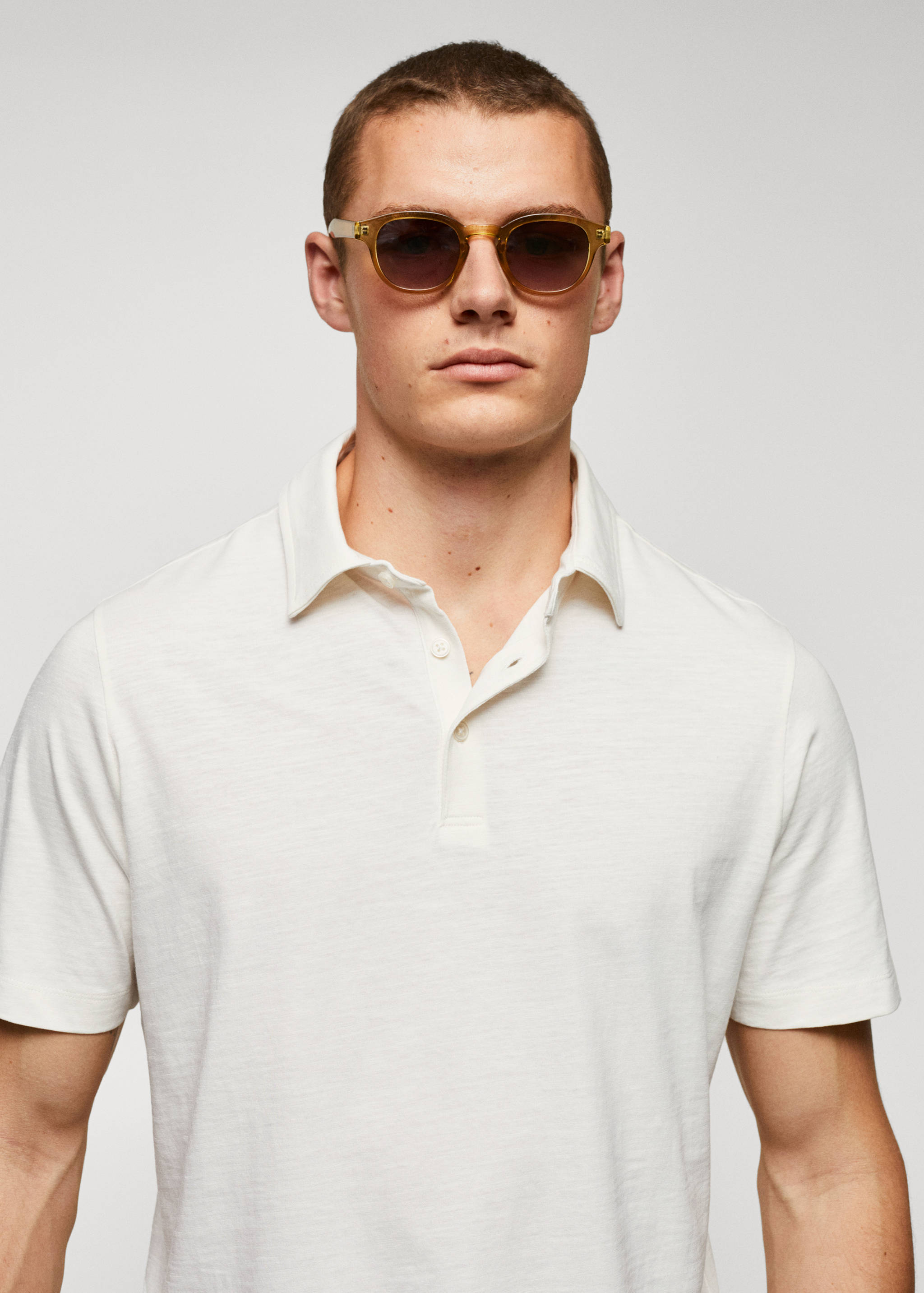 100% cotton basic polo shirt - Details of the article 1