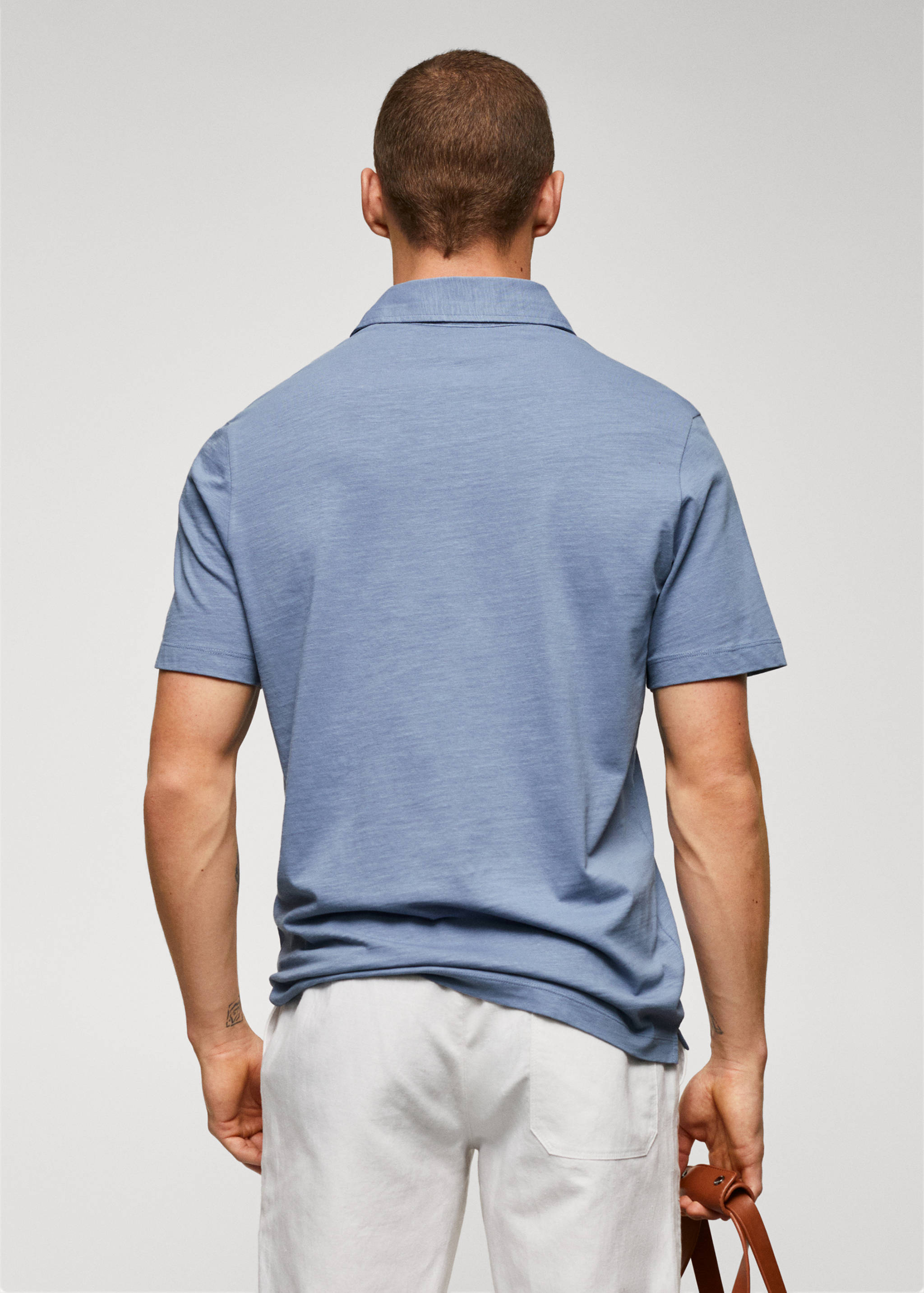 100% cotton basic polo shirt - Reverse of the article