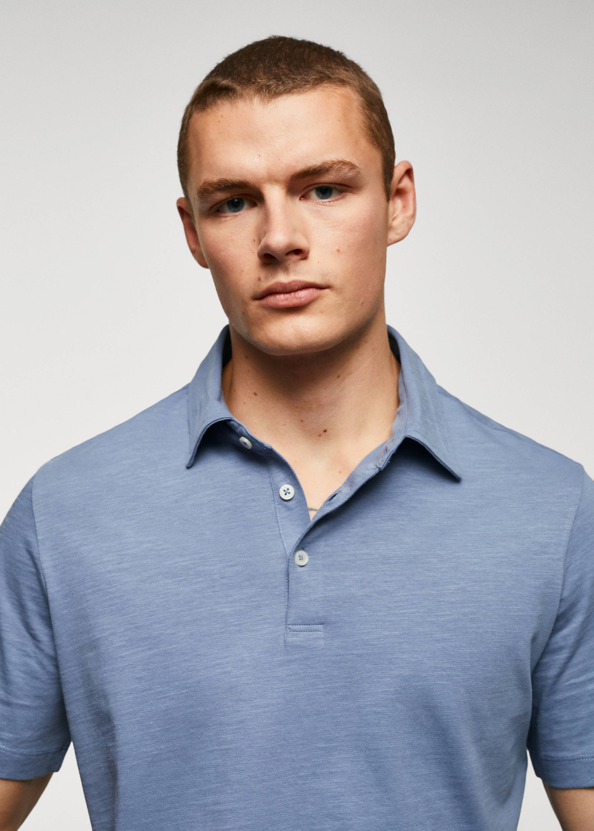 100% cotton basic polo shirt - Details of the article 1