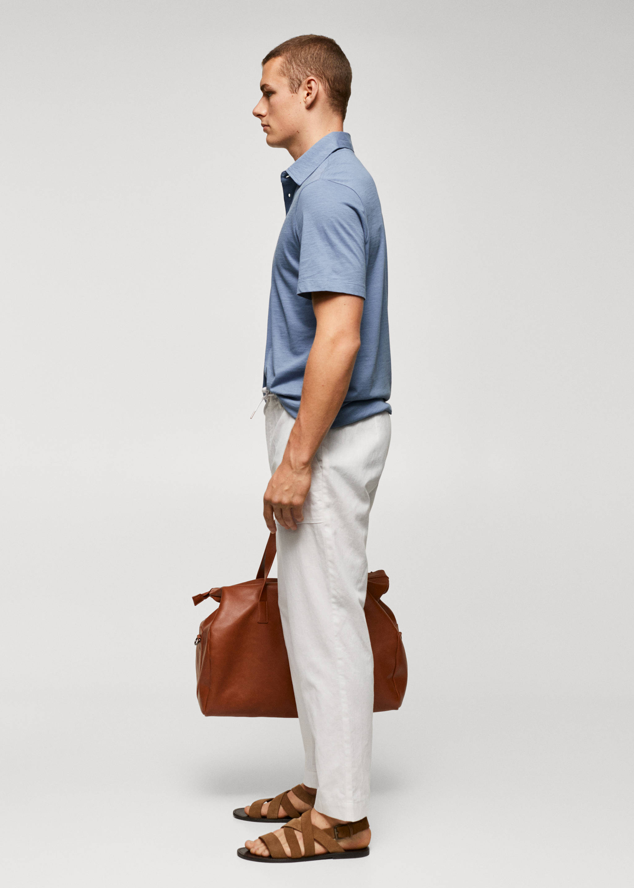 100% cotton basic polo shirt - Details of the article 2