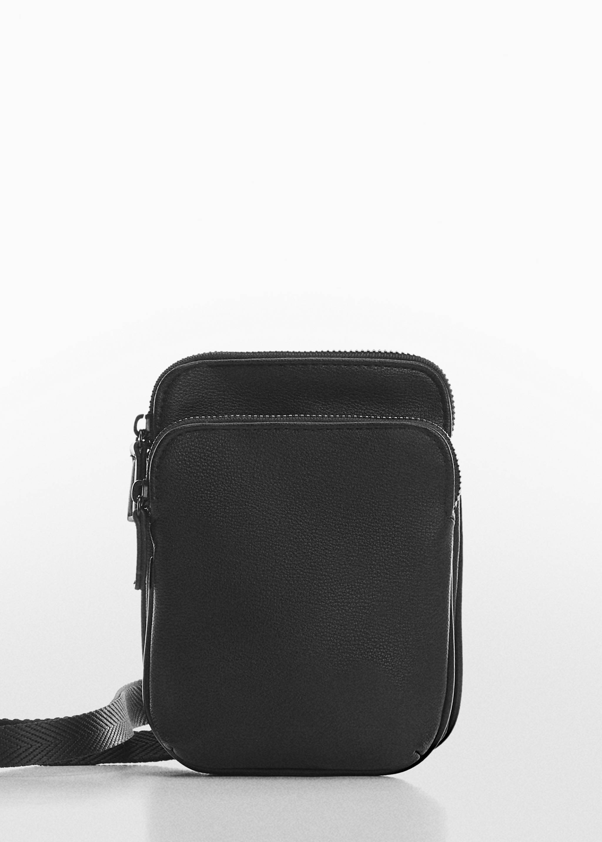 Mini faux-leather shoulder bag - null